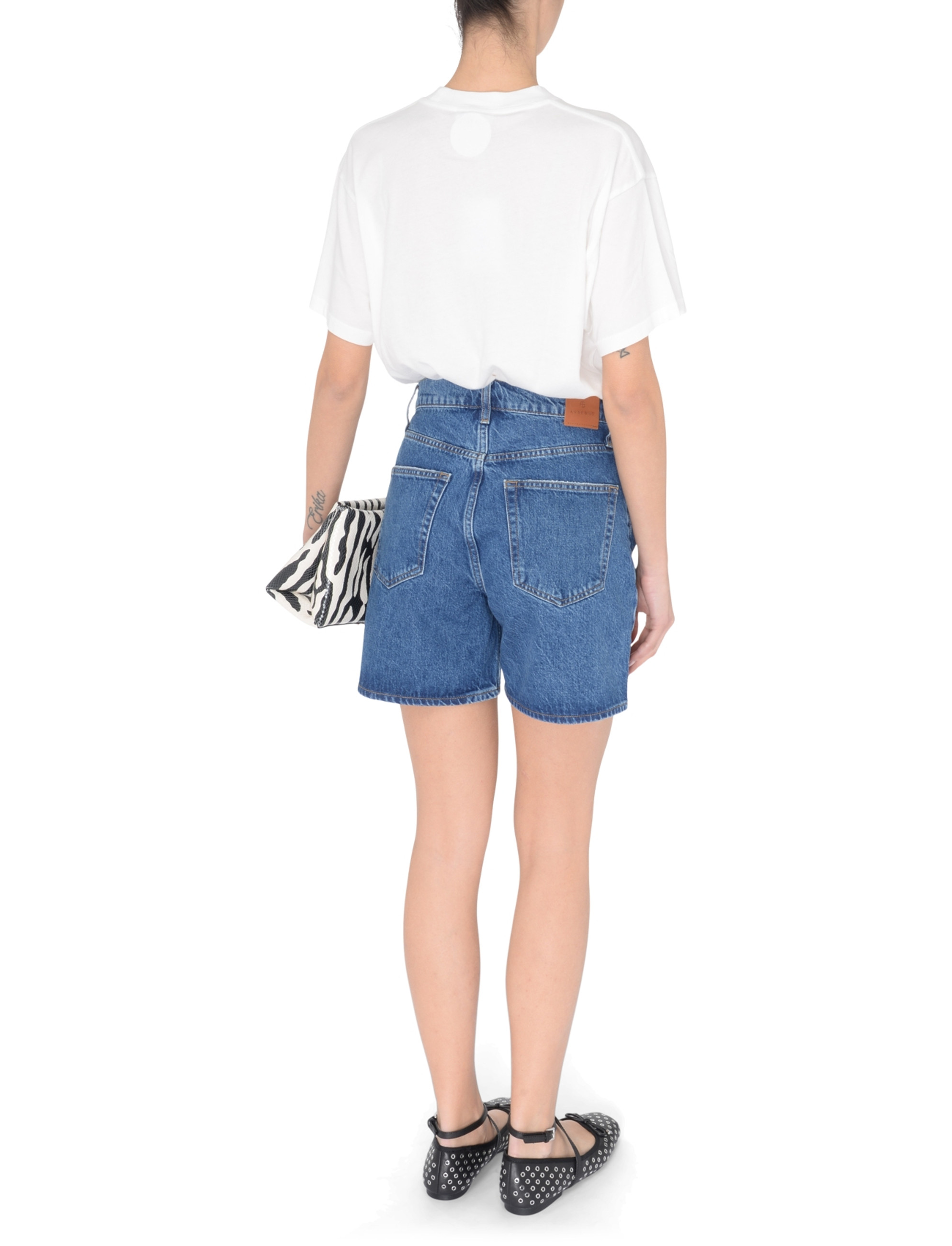 ショートパンツ ANINE BING Woman Short Blue A0510677 WHD6 Shorts Anine Bing Kat in blue denim | H-Brands