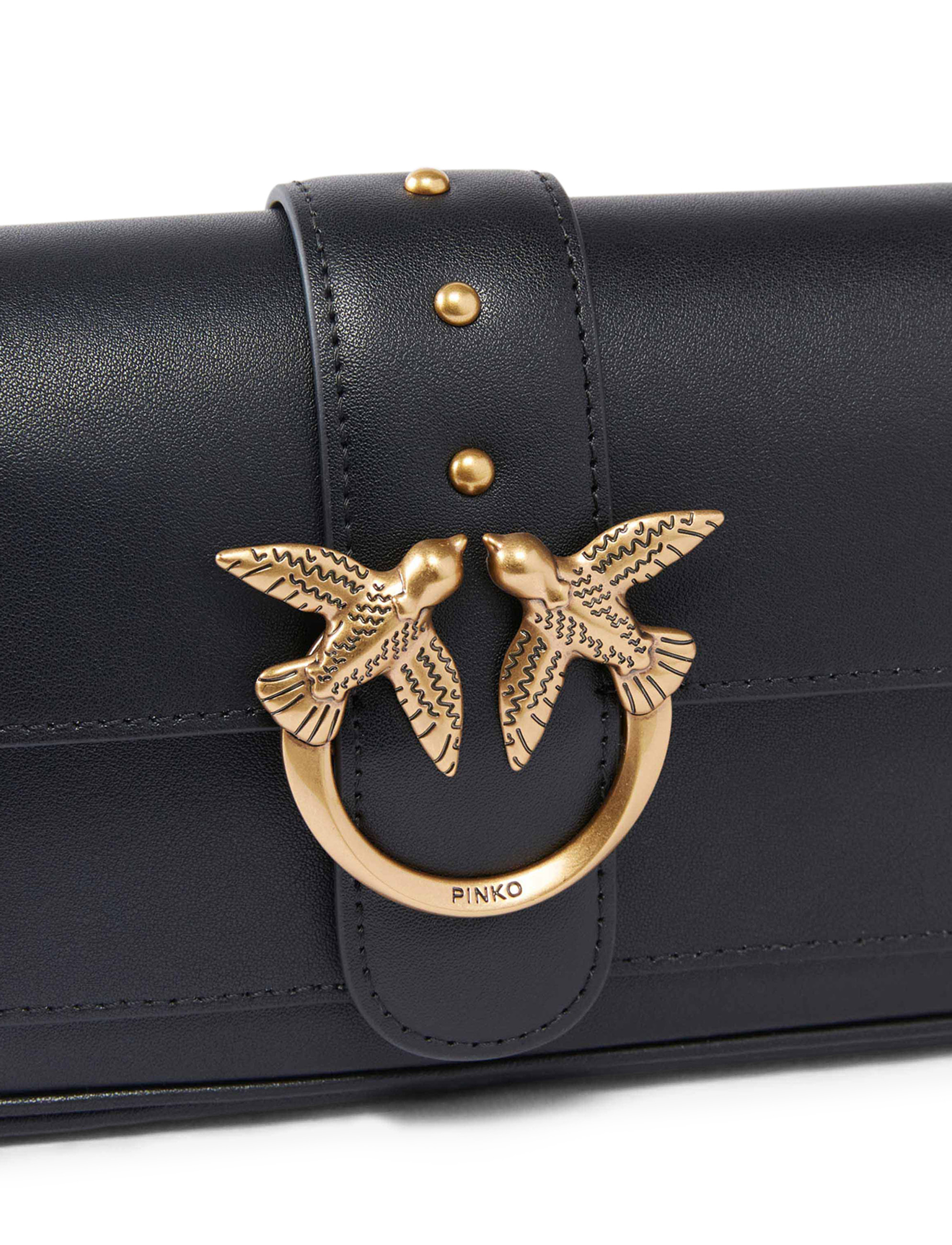 Pinko Pocket Love Bag Simply Black Leather | H-Brands