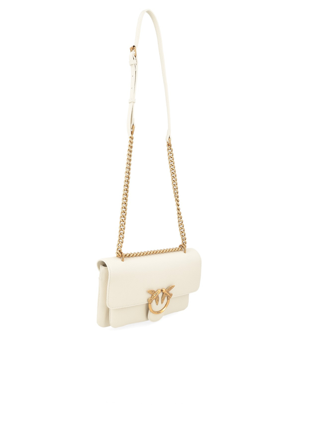 Pinko Mini Love Bag in ivory-colored leather | H-Brands