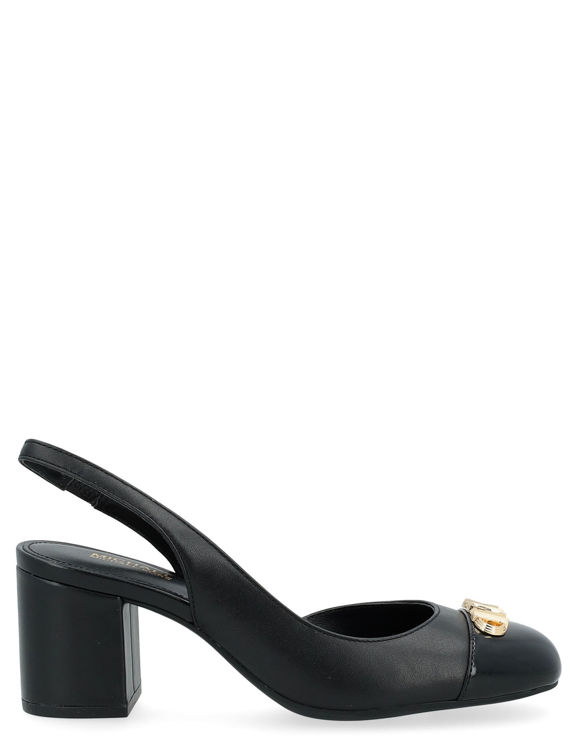 Michel Kors Perla slingback in black leather and patent leather
