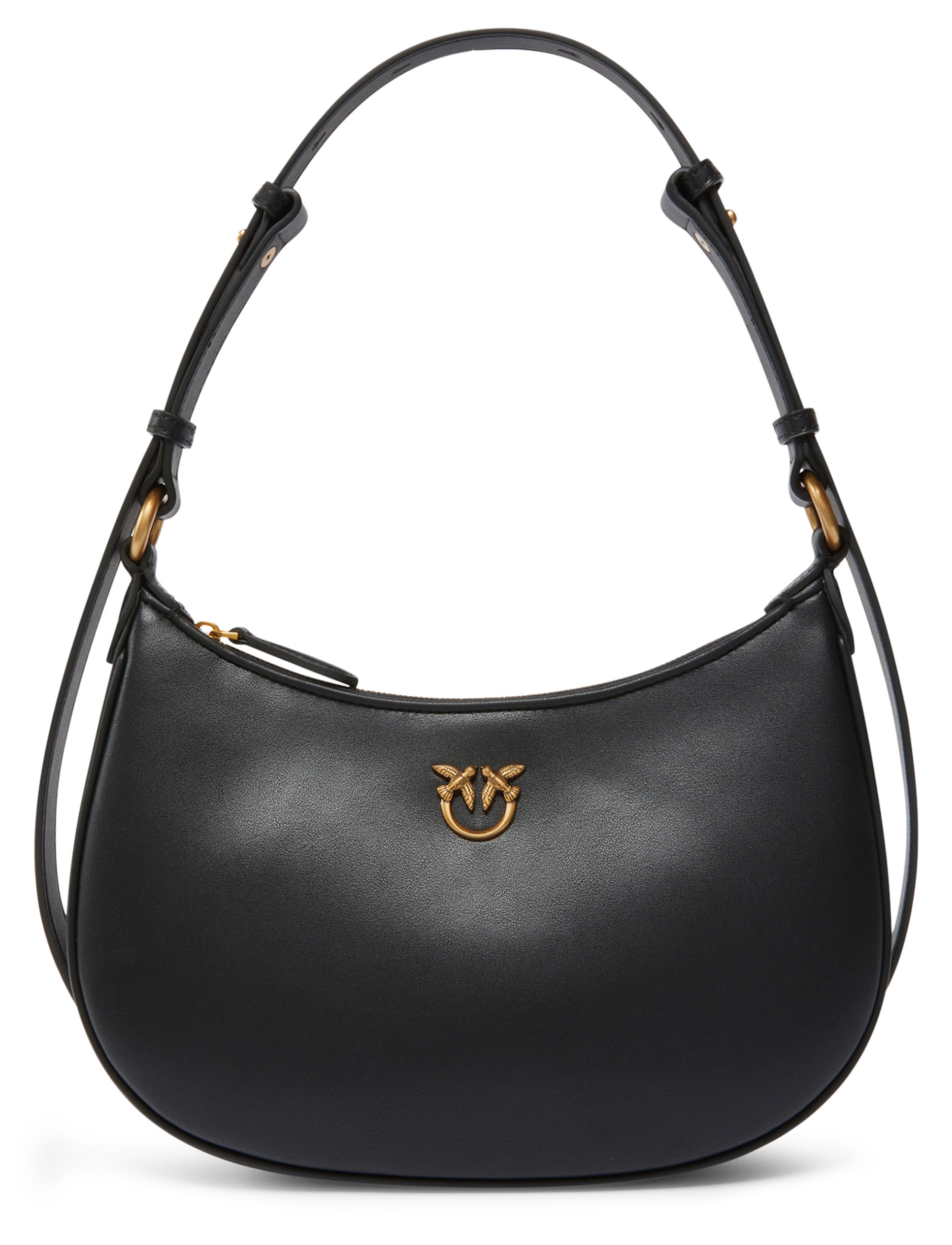 ◇monde monde◇ Half Moon Mini Bag Pinko Mini Love Bag Half Moon black leather bag | H-Brands