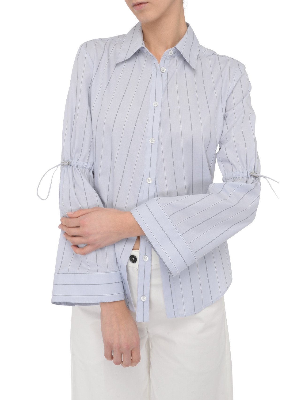 PINKO SHIRT CHIETI ウーマンホワイトライトブルー 【公式通販】