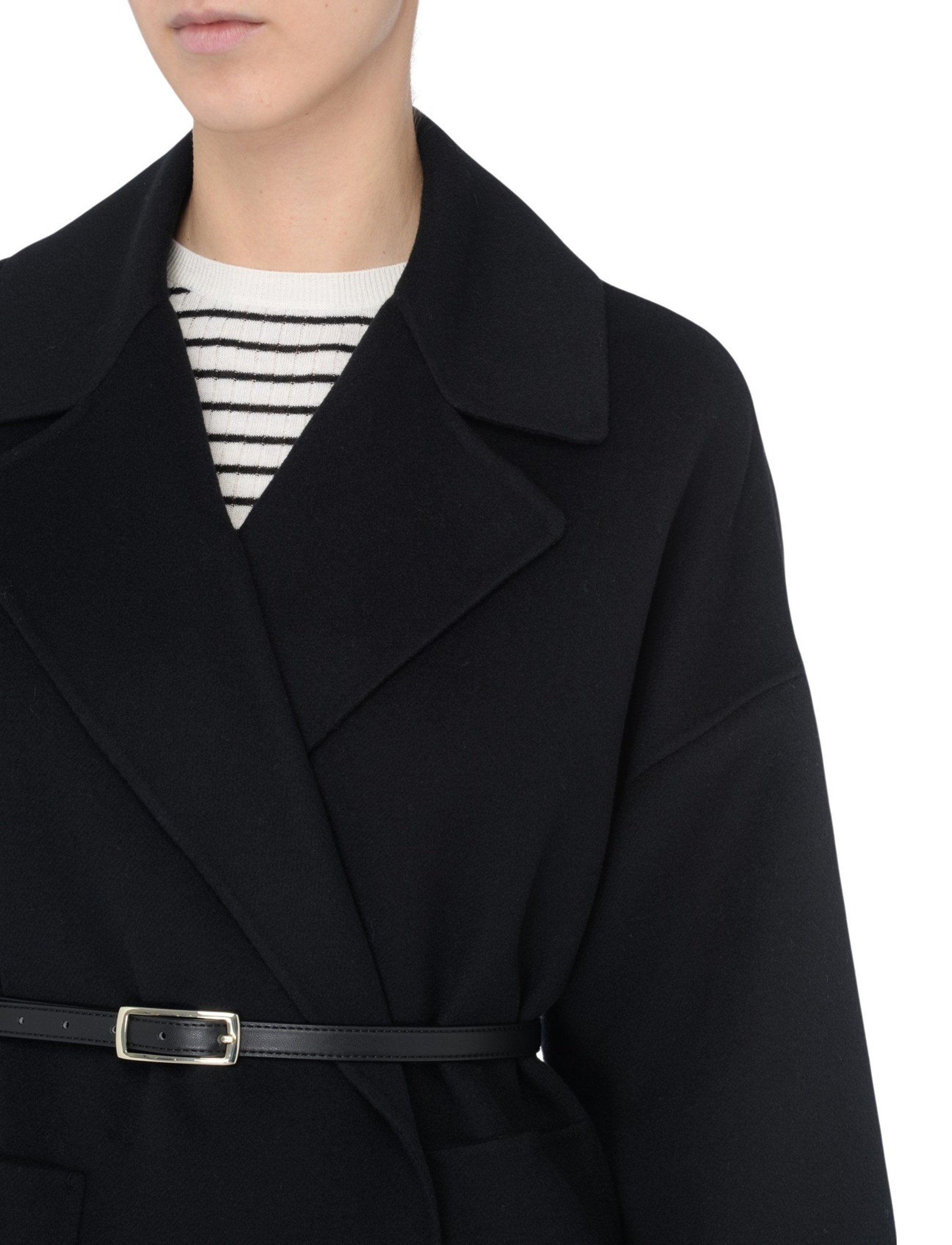 Max Mara STUDIO ウール カシミア シルク ジャケット blasy Max Mara Studio Blasy Jacket in Black Wool | H-Brands
