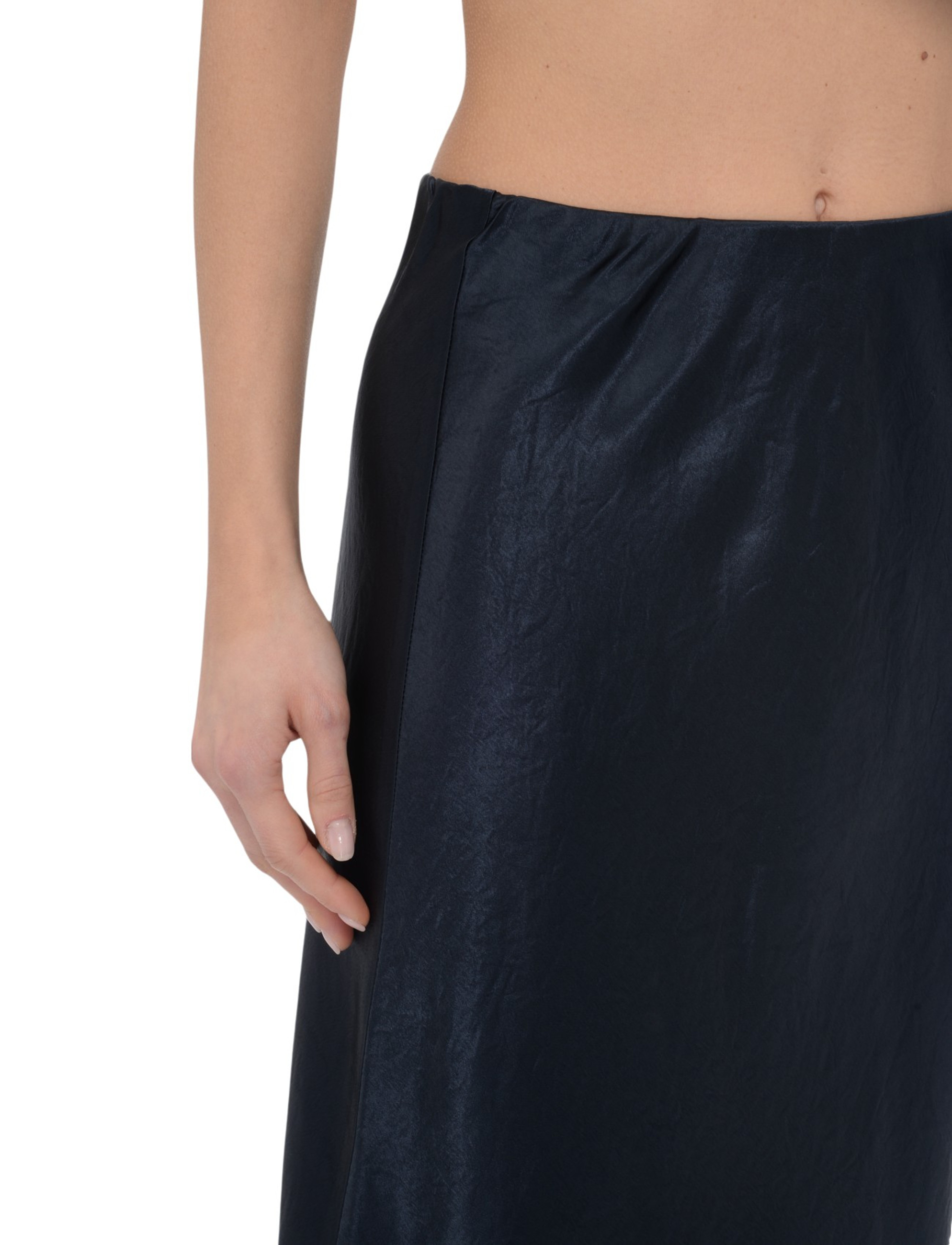 MAX MARA|SKIRTS (ALESSIO (16101017 011 / 16101017600 01 Max Mara MM Alessio Skirt in Dark Blue Satin | H-Brands