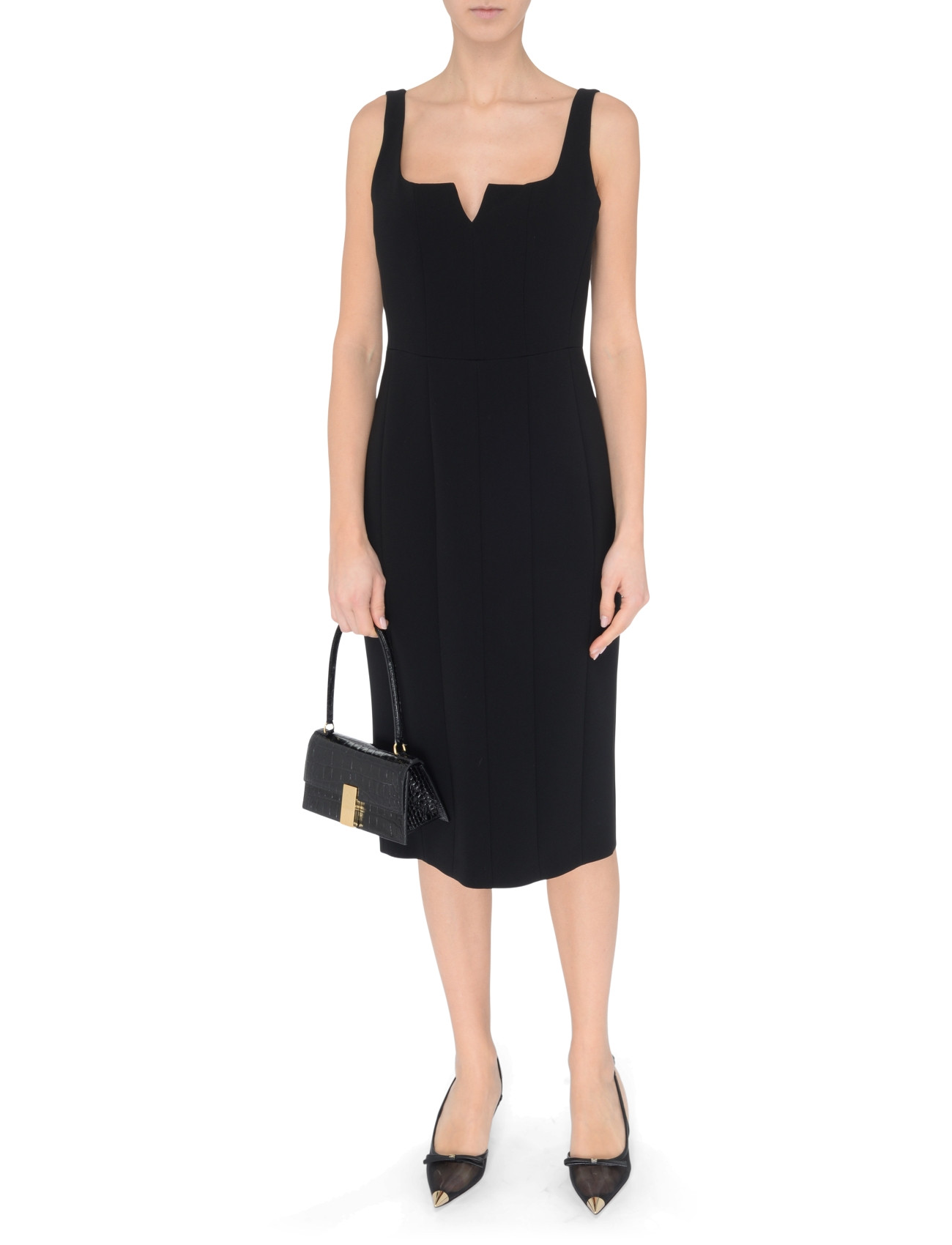 max mara princess dress Max Mara Studio black cady princess dress