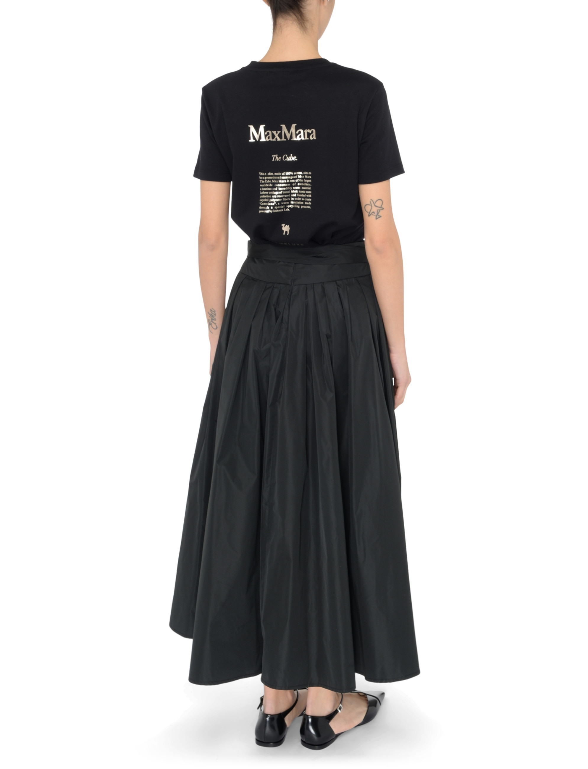 スカート 'S Max Mara Woman Skirt Black 2519101011600 041 Skirt 'S Max Mara Gea black taffeta | H-Brands