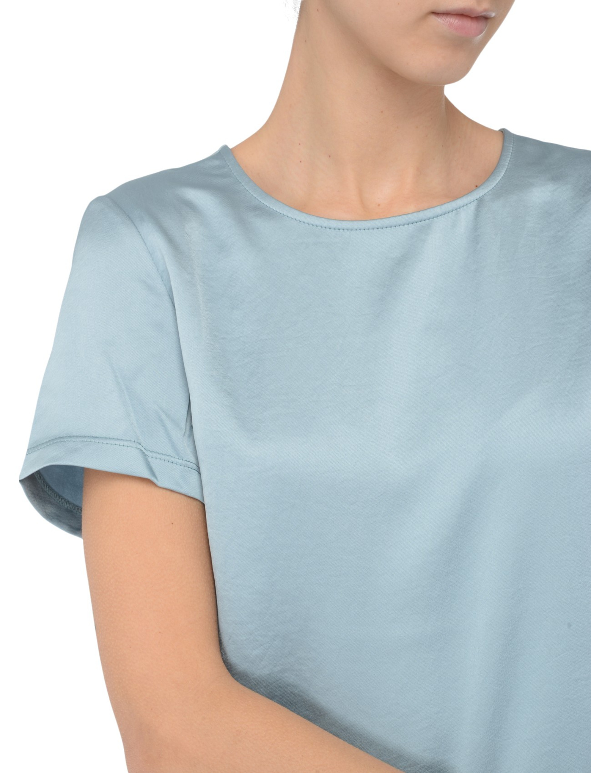 Weekend Max Mara Hamburg T-shirt in light blue satin | H-Brands