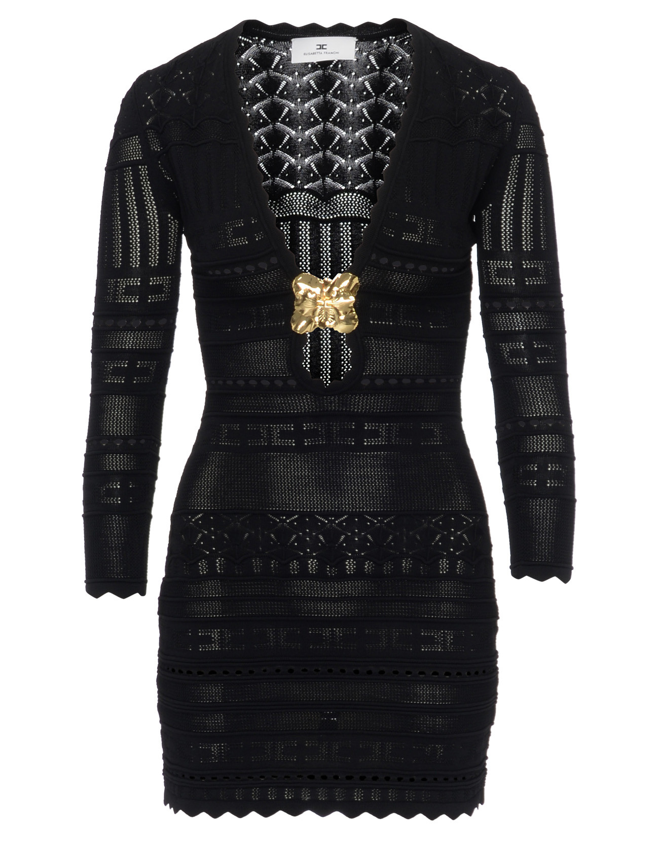 Elisabetta Franchi mini dress in openwork viscose | H-Brands