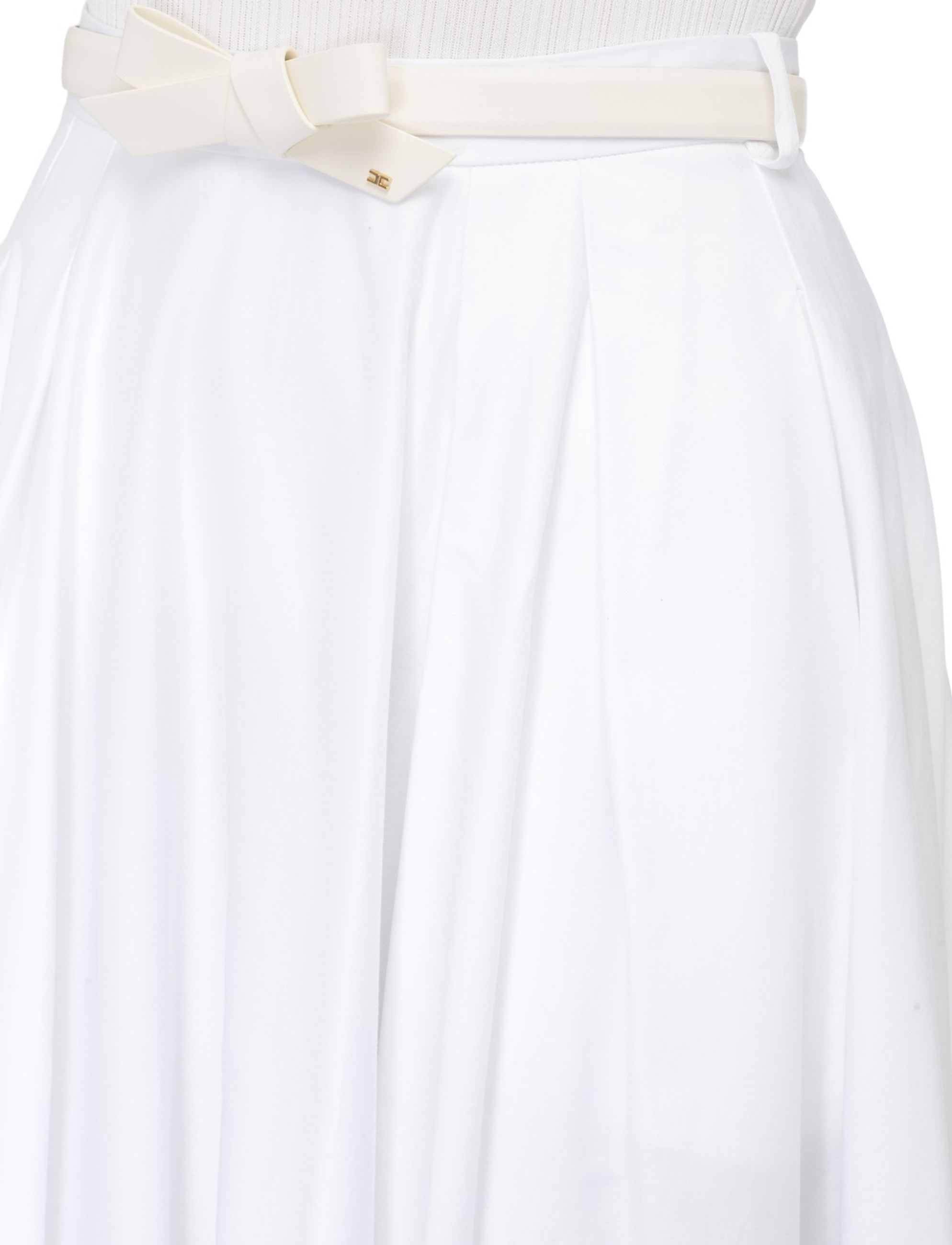 Elisabetta Franchi skirt in white satin | H-Brands Elisabetta Franchi skirt in white satin | H-Brands