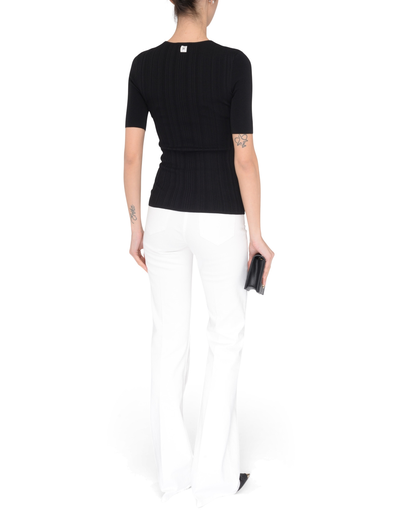 Elisabetta Franchi black Elisabetta Franchi top with laces | H-Brands