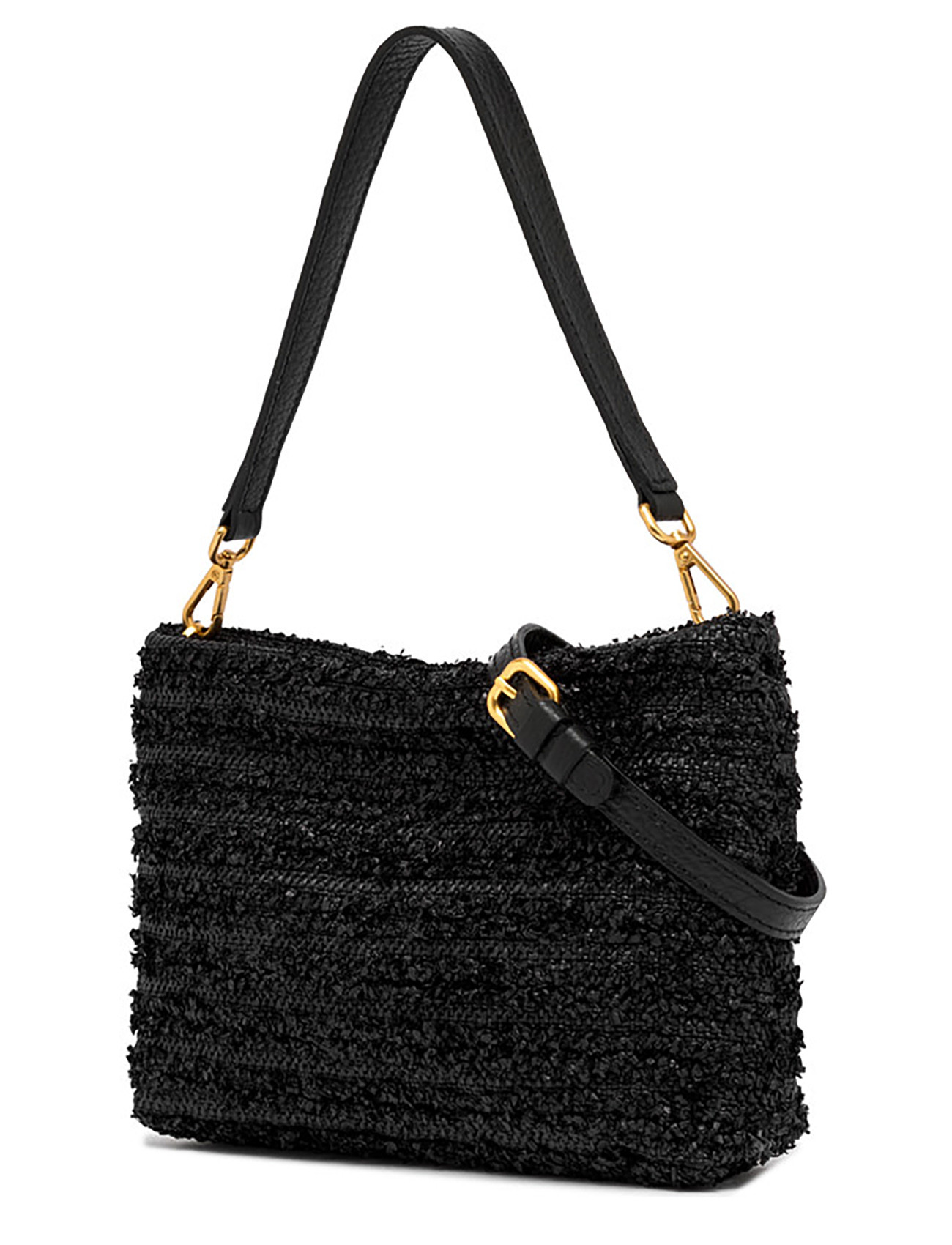 Gianni Chiarini Clutch in Black Straw | H-Brands