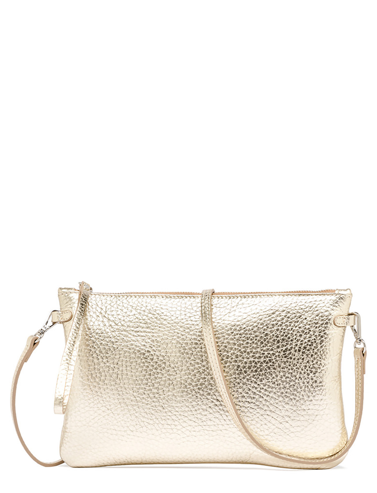 Borsa Clutch Gianni Chiarini Hermy in pelle color oro caramello