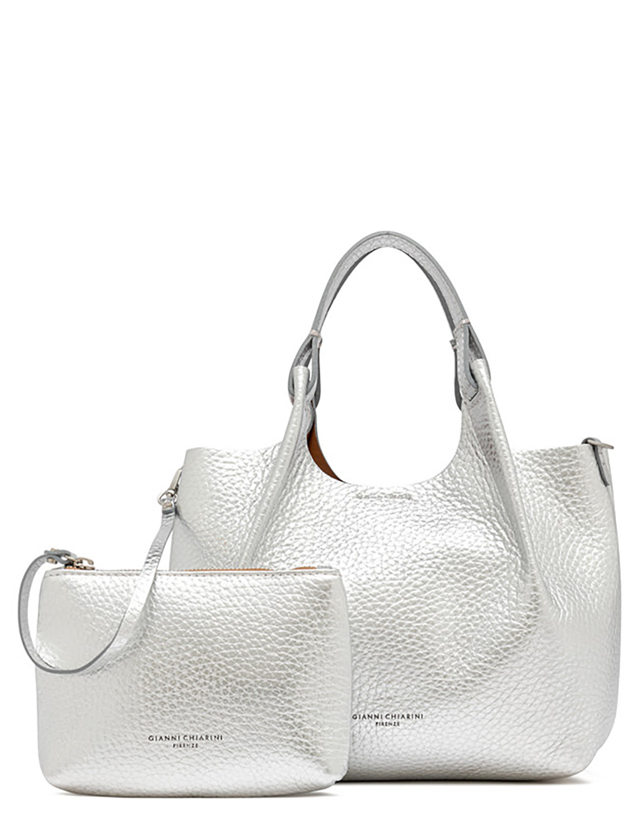 Gianni Chiarini Handbag in Silver Leather | H-Brands