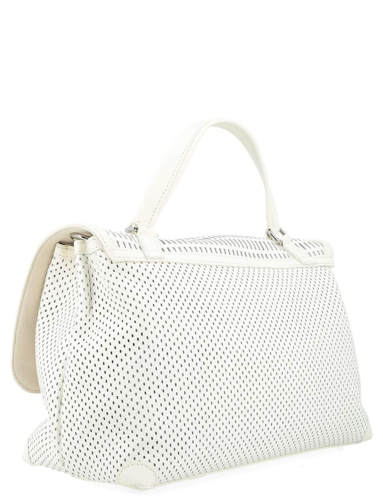 Zanellato M Bag in White Perforated Leather | H-Brands