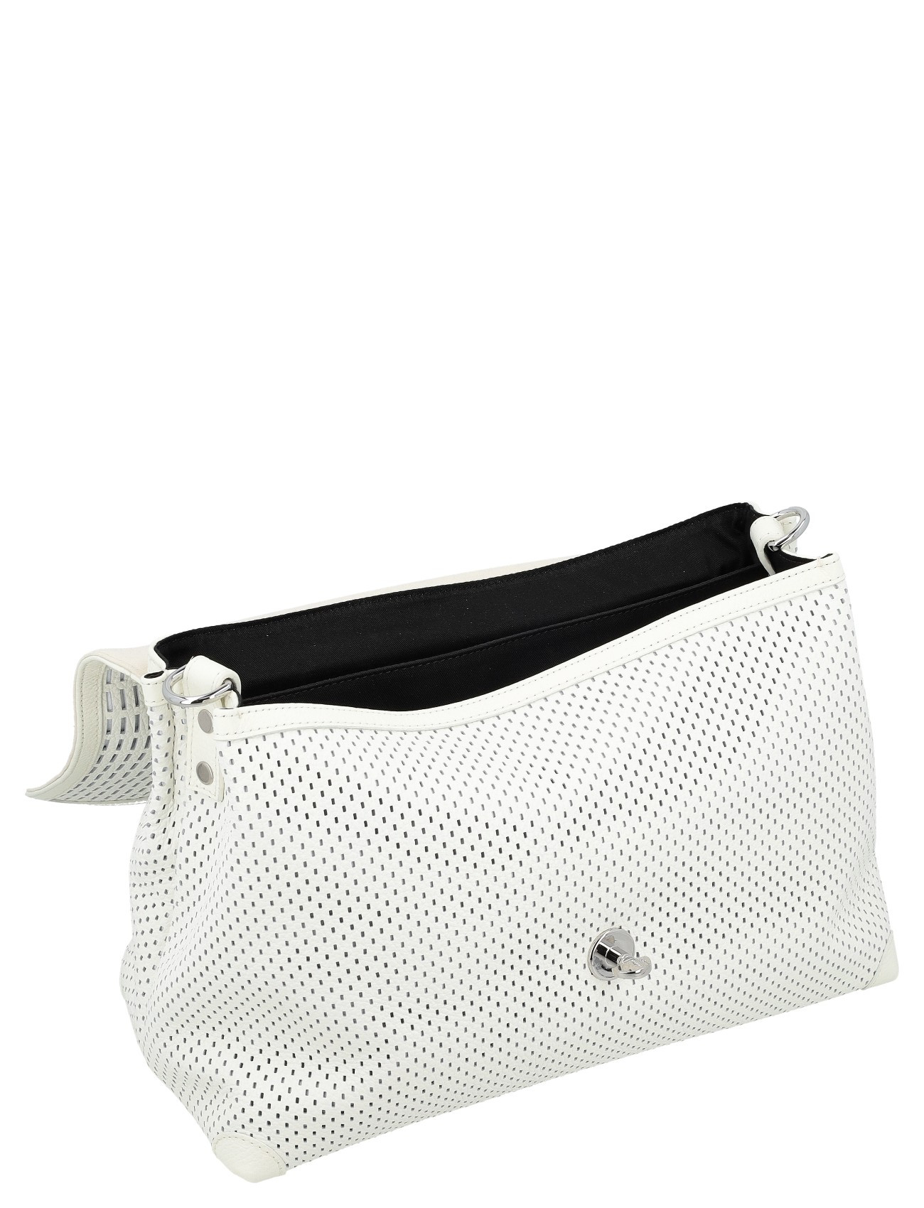 Zanellato M Bag in White Perforated Leather | H-Brands