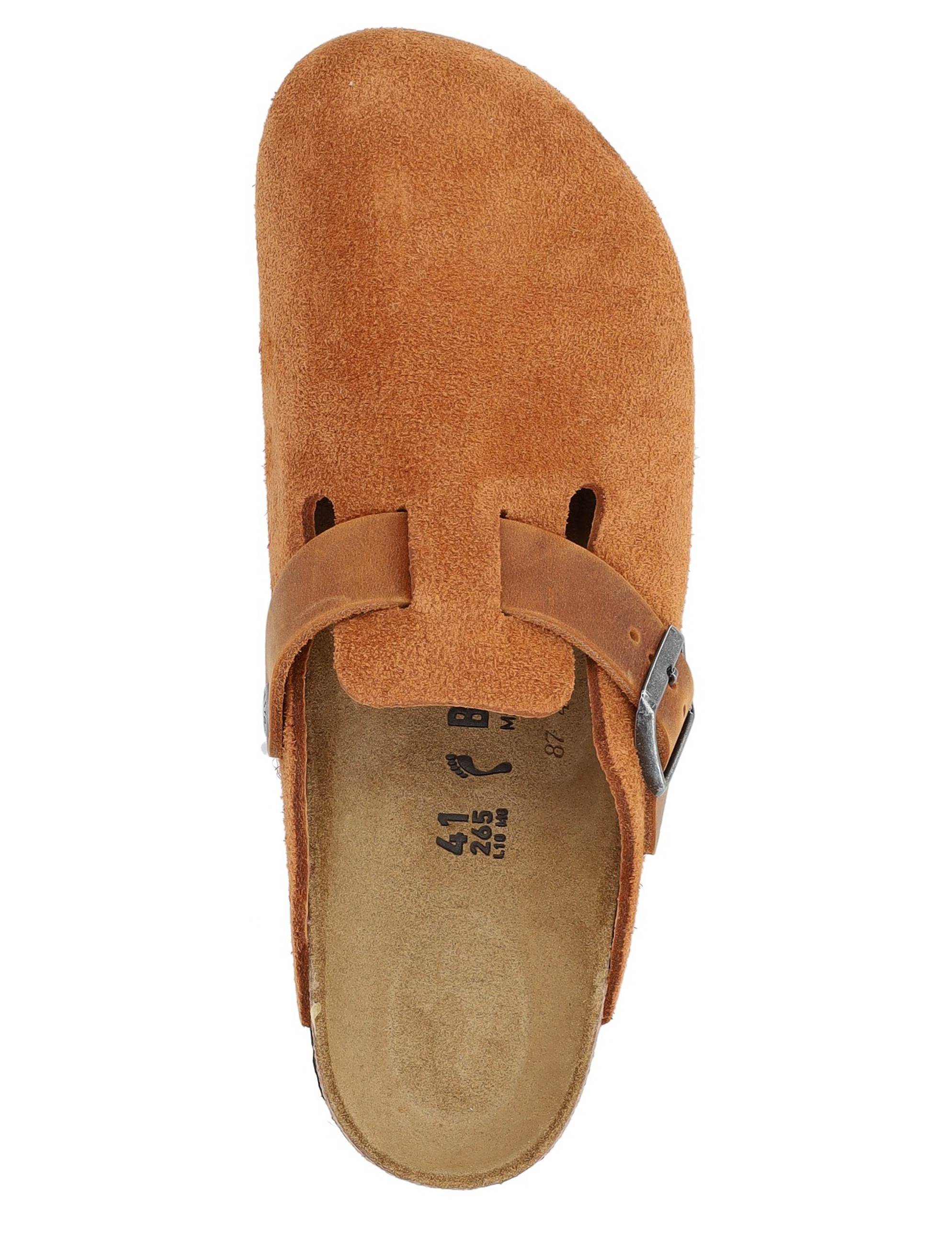 Birkenstock Boston sabot in cognac-colored leather | H-Brands