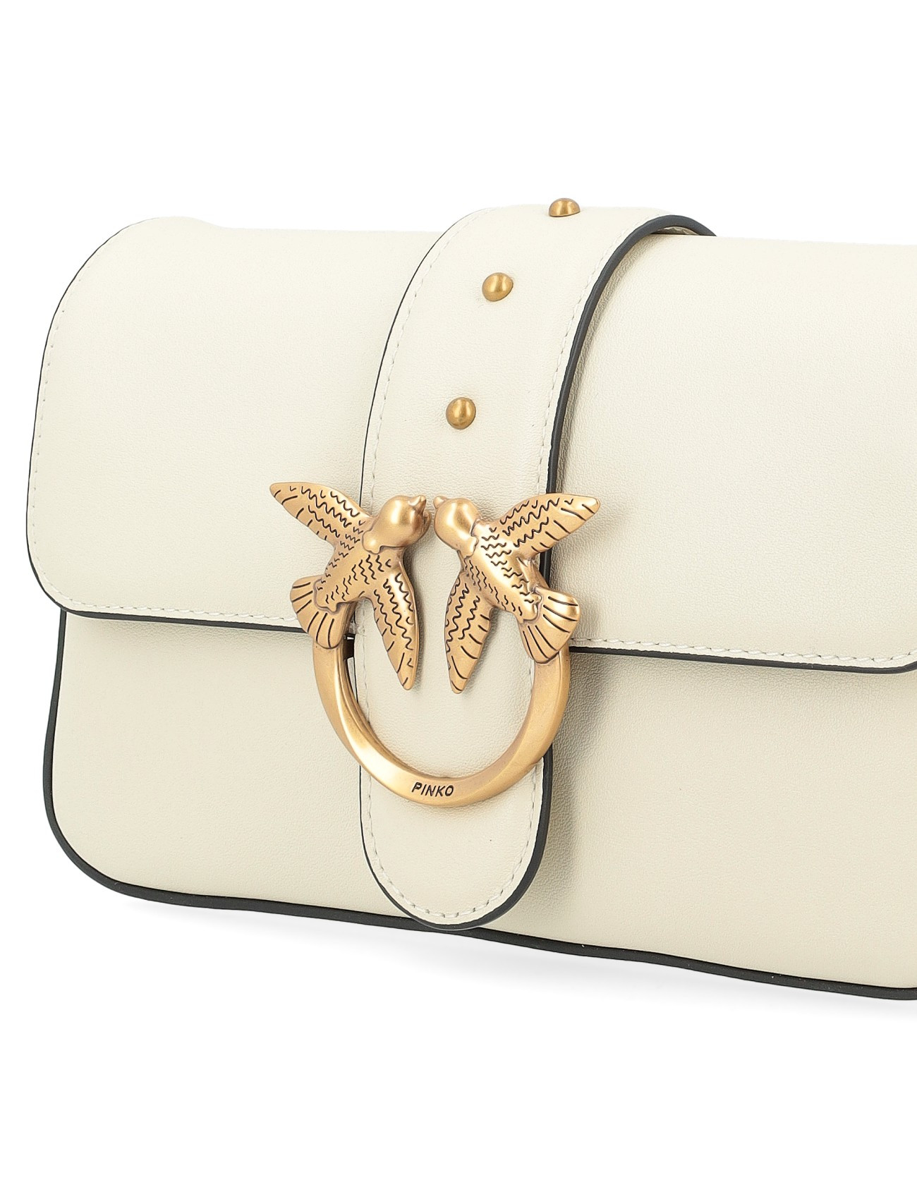 Pinko Bag Slouchy Mini in white leather | H-Brands