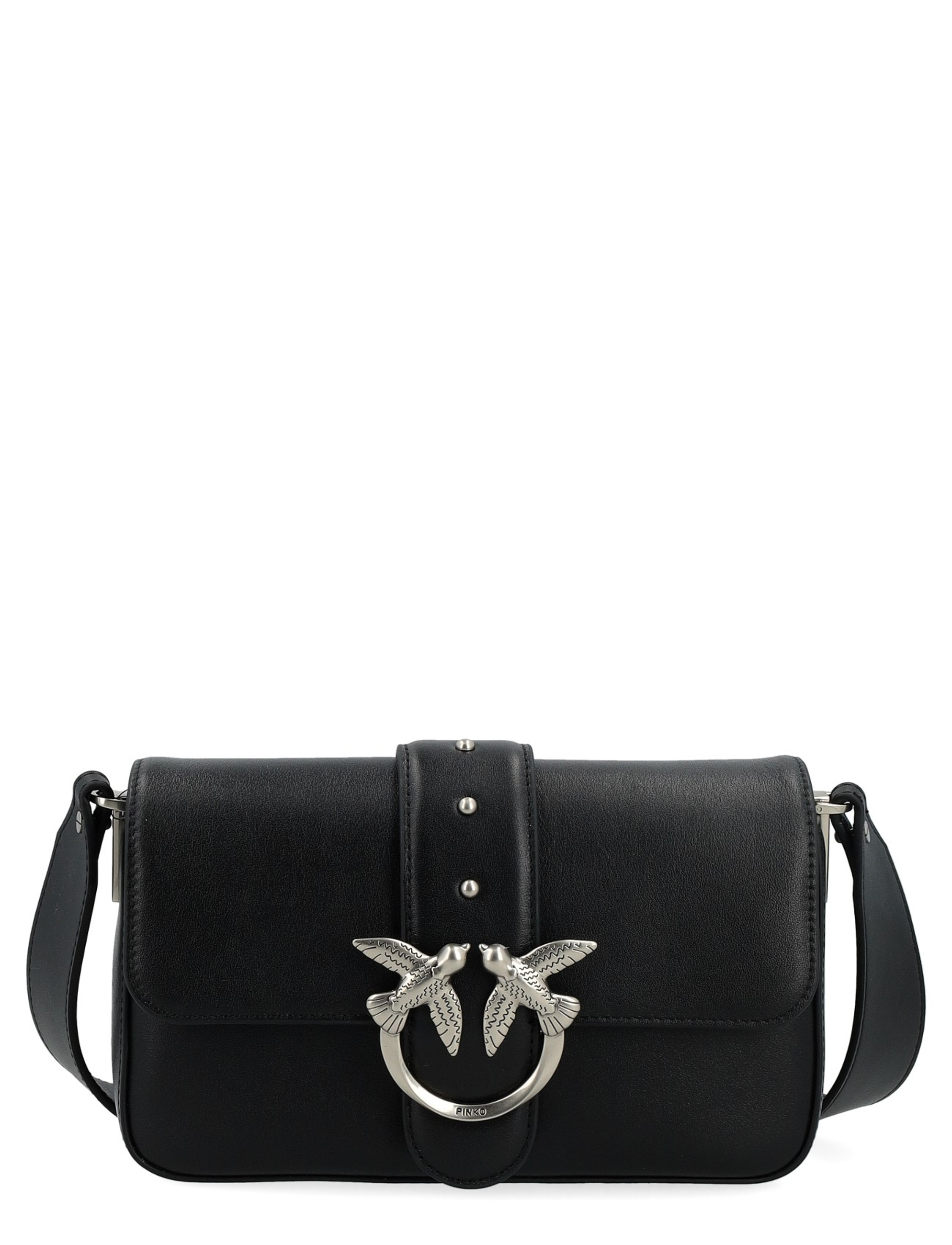 Pinko Love Bag Slouchy Mini Bag in Black Leather 