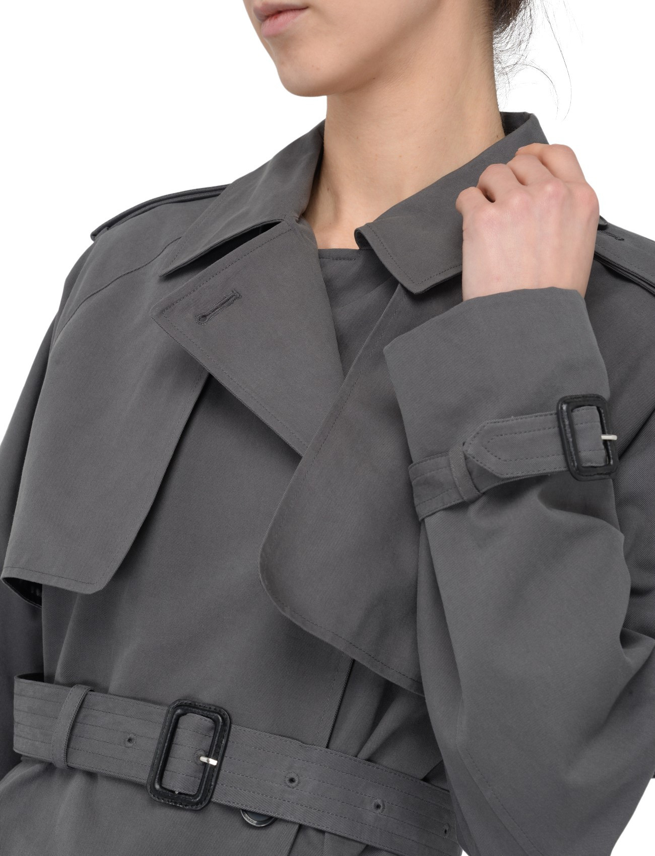 Pinko grey delavé cotton trench coat H-Brands