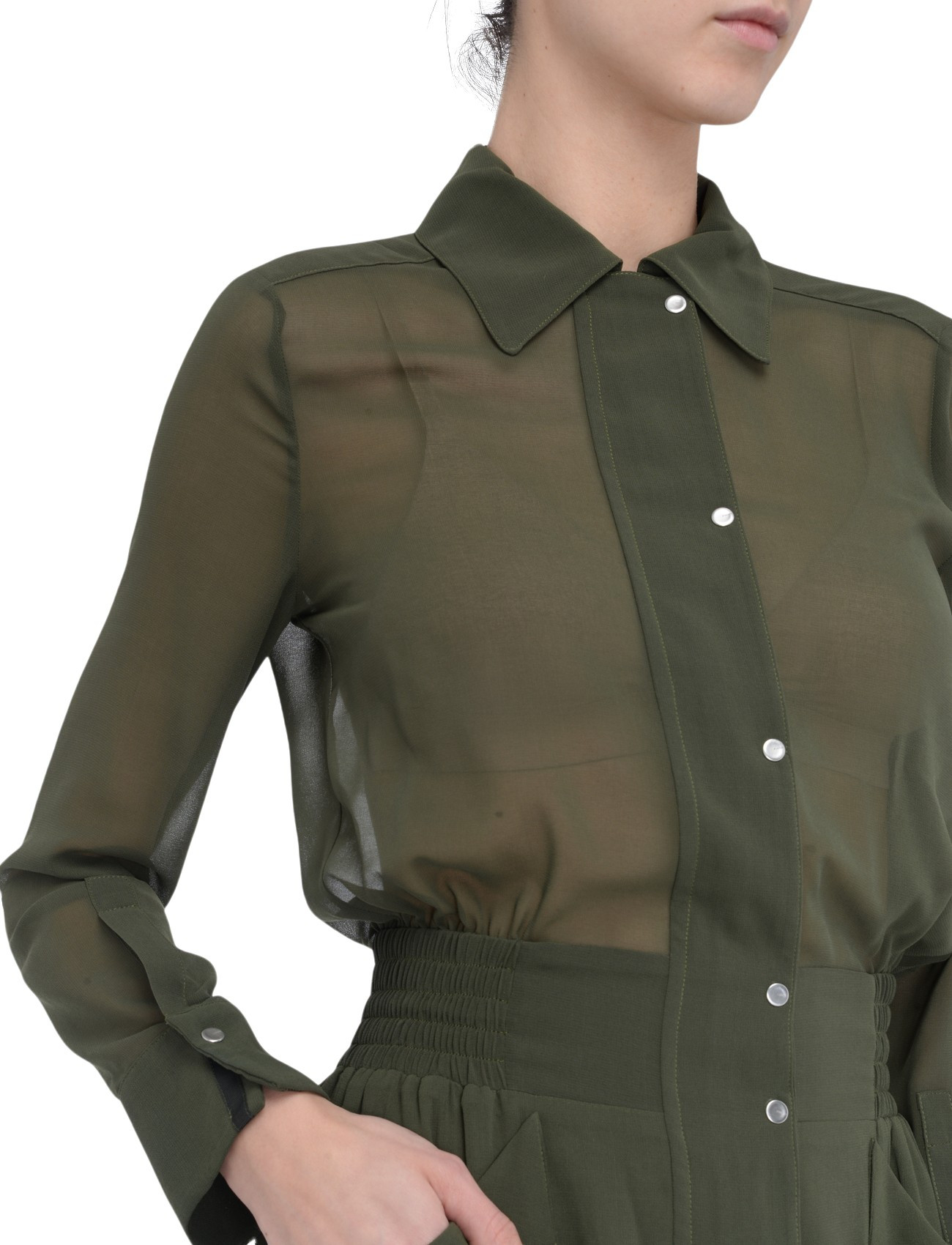 Pinko Jumpsuit Pinko military green georgette | H-Brands