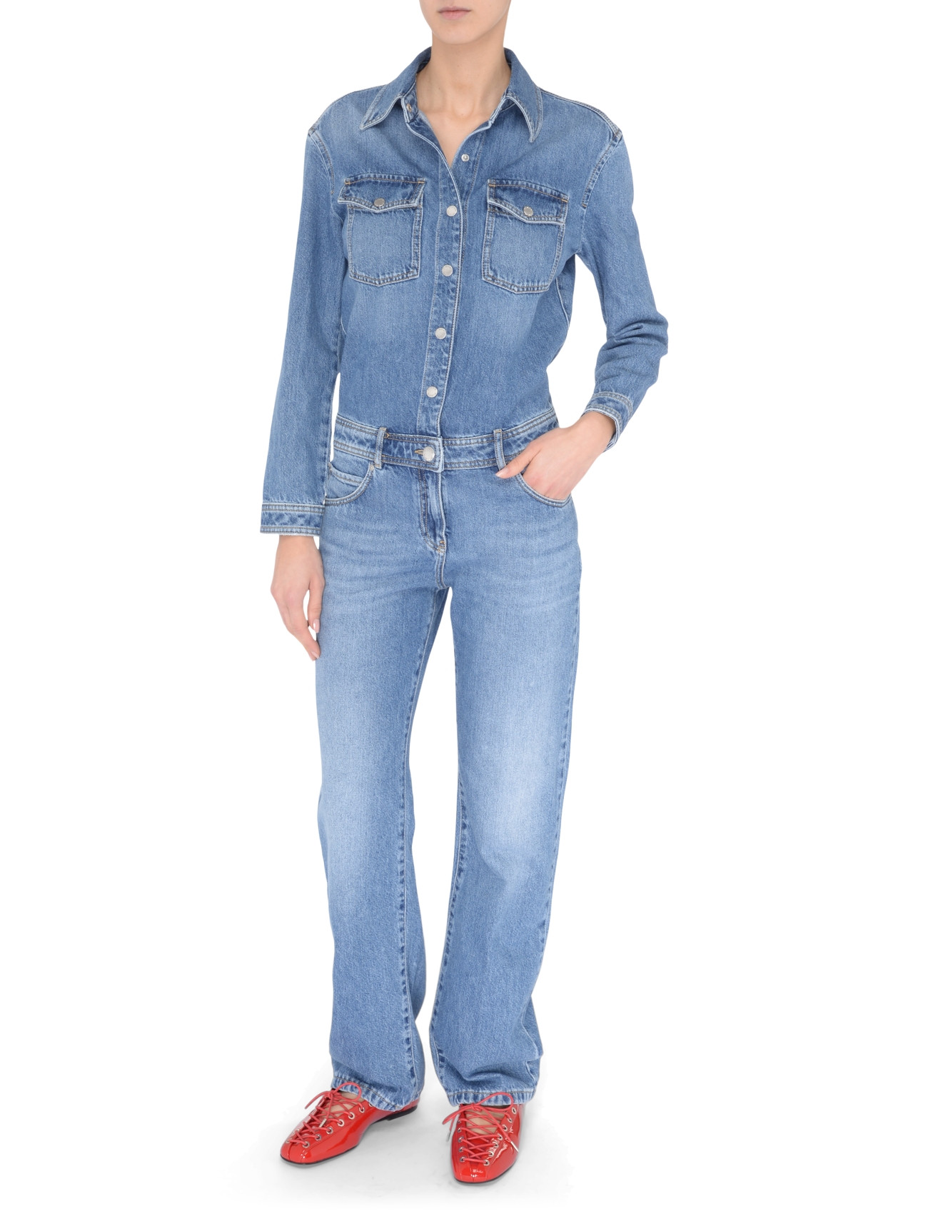Pinko blue denim jumpsuit | H-Brands