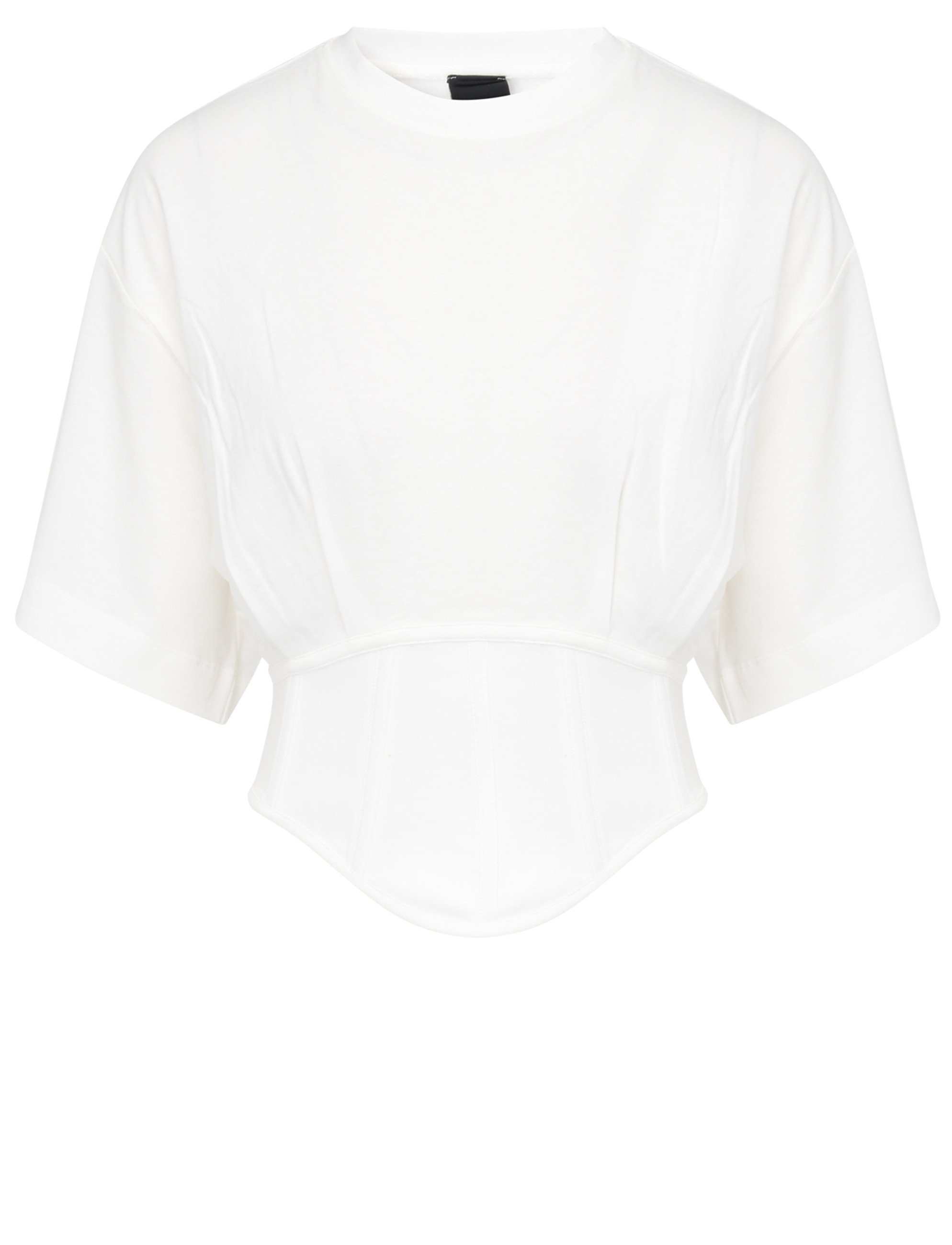 T-shirt Pinko con bustino in cotone bianca 