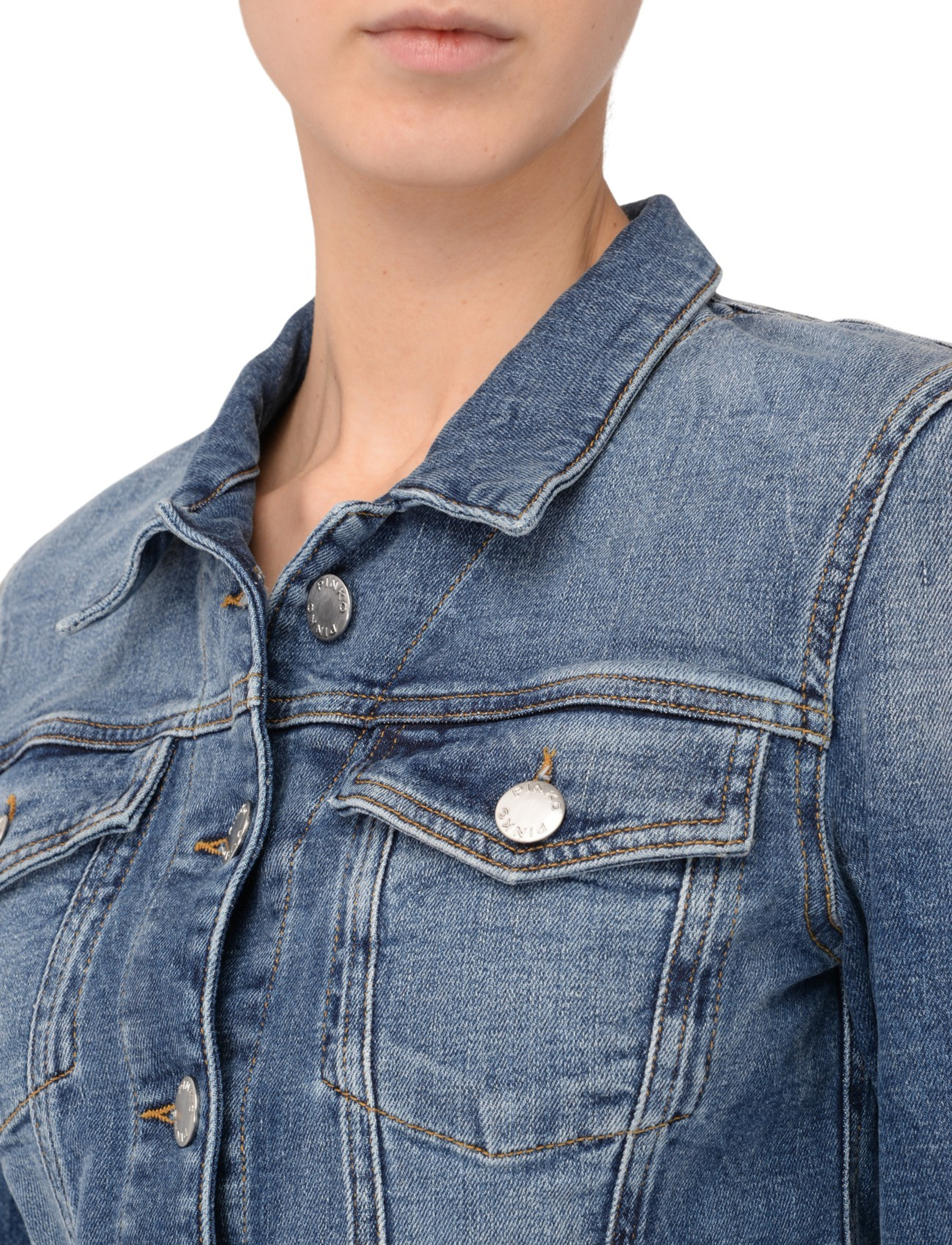 Pinko indigo denim bustier jacket | H-Brands