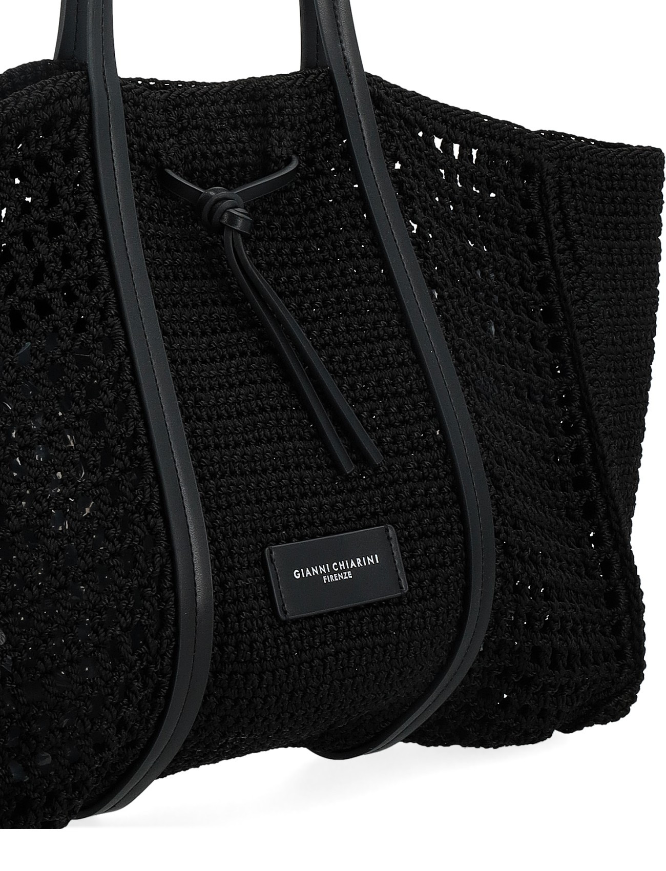 Gianni Chiarini Shoulder Bag in Black Fabric | H-Brands