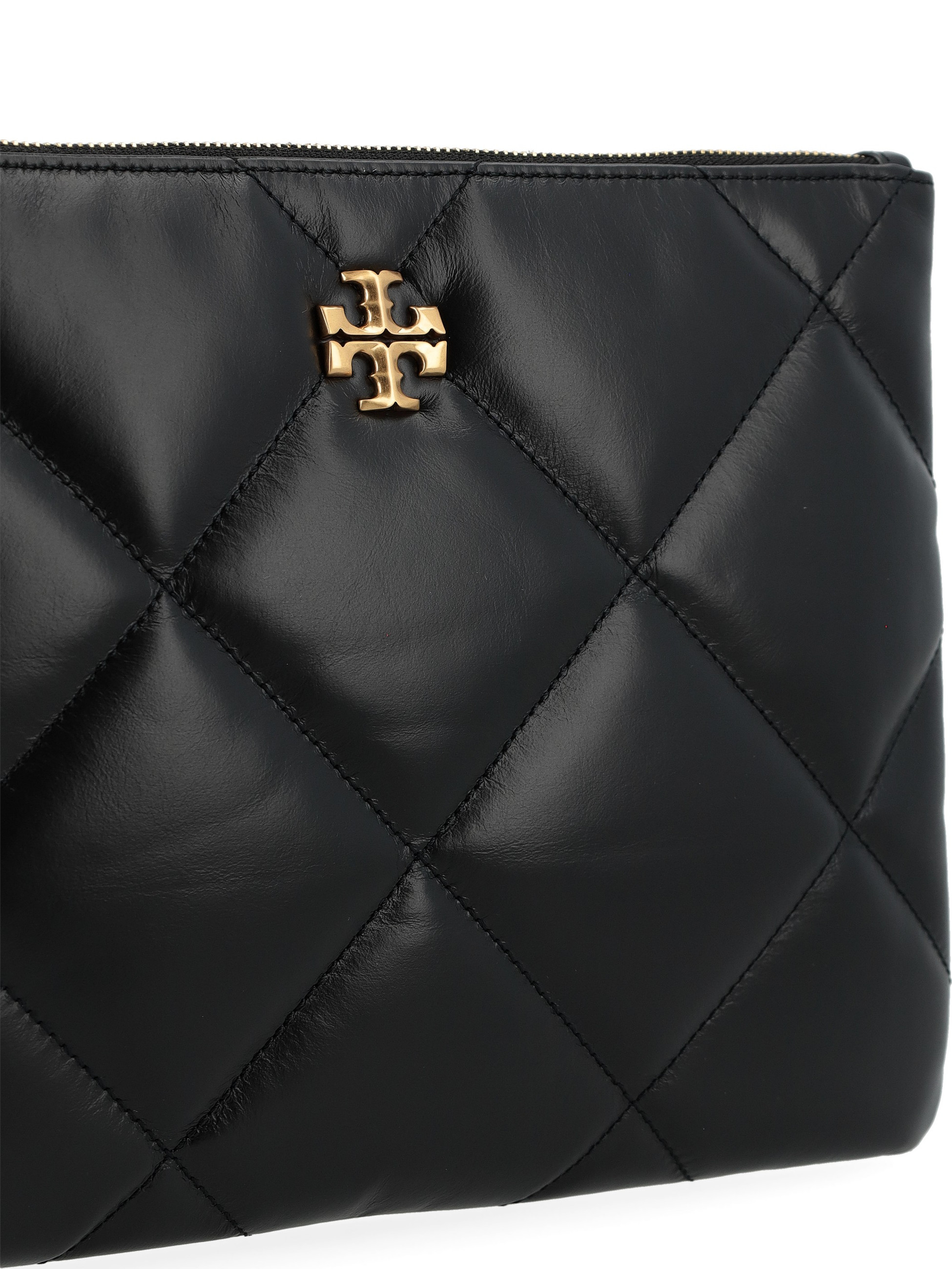 Tory Burch Kira black leather clutch bag | H-Brands