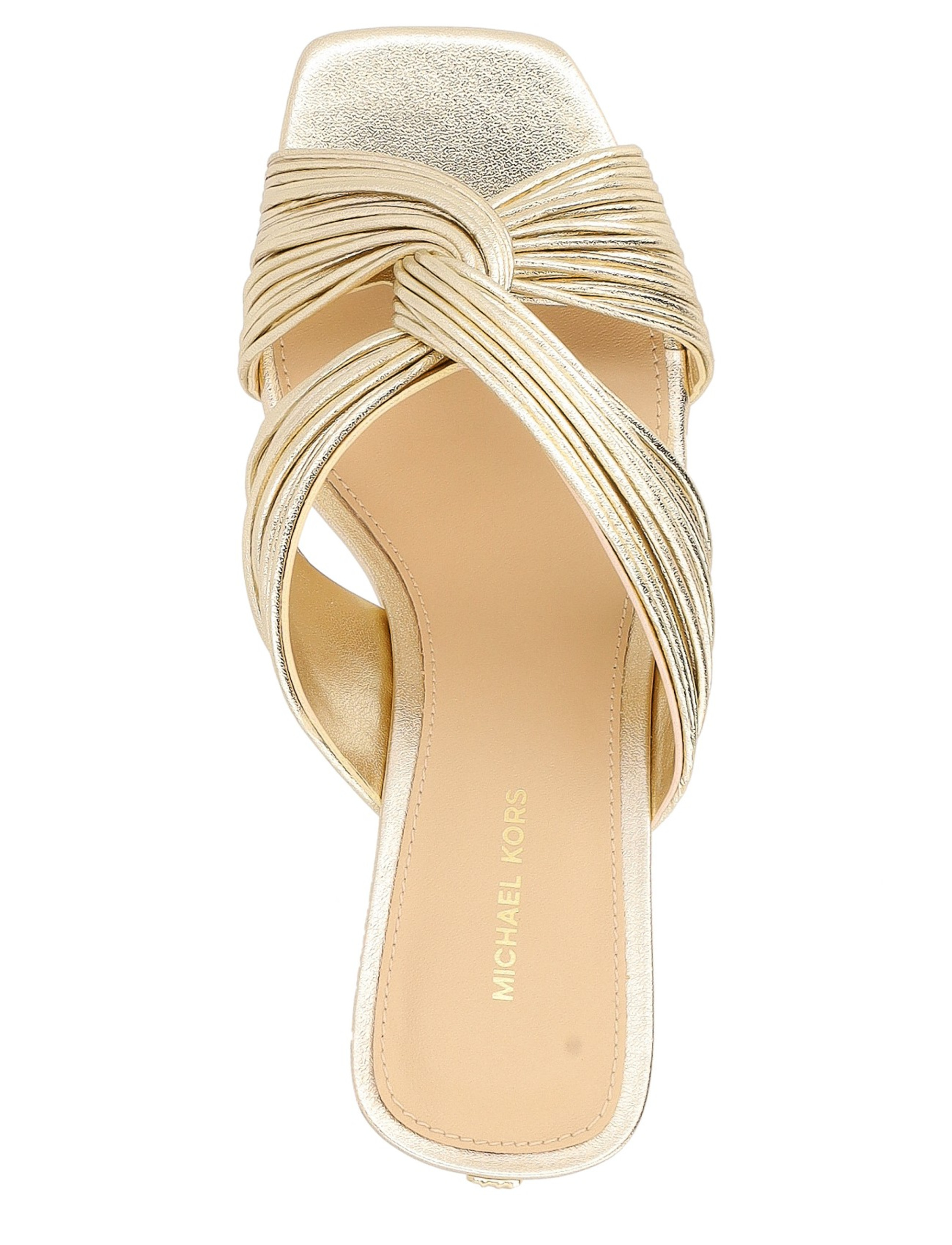 サンダル・ミュール MICHAEL KORS Women Sandals 40S5JDMS1M 740 Gold Michael Kors Alessia heeled sandal in gold metalized vegan