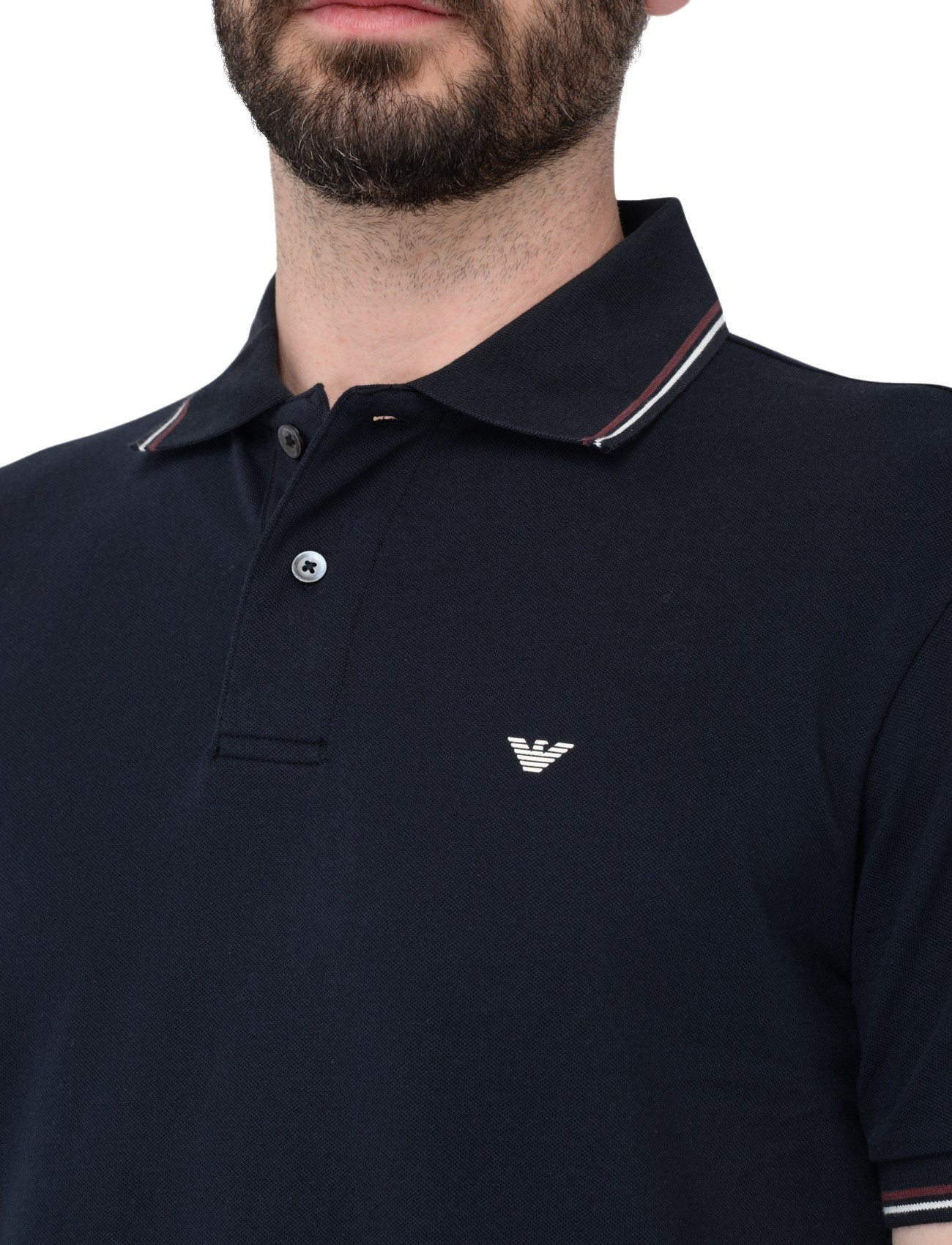 Emporio Armani polo shirt Emporio Armani blue stretch piqué cotton