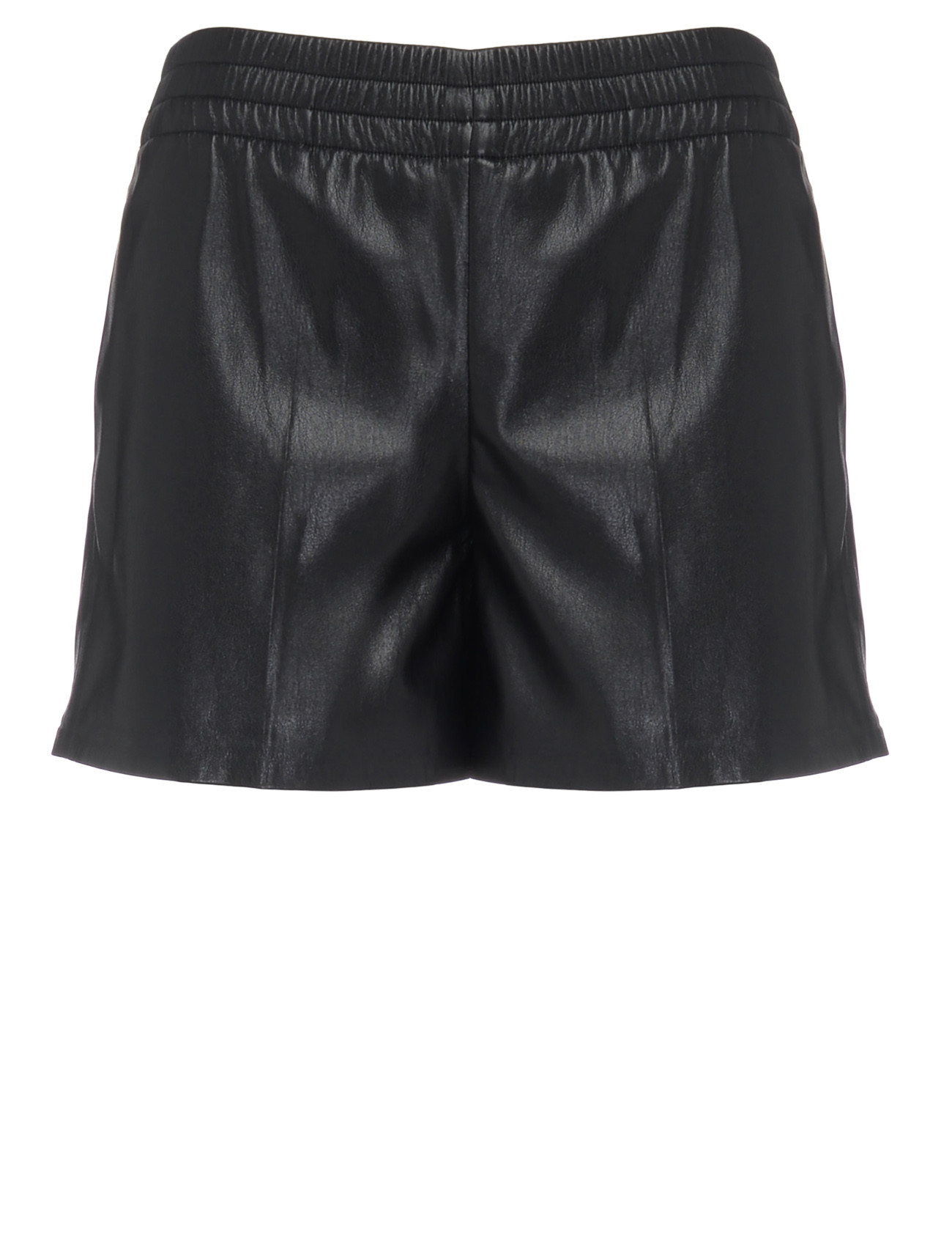 Anine Bing Black Vegan Leather Shorts | H-Brands