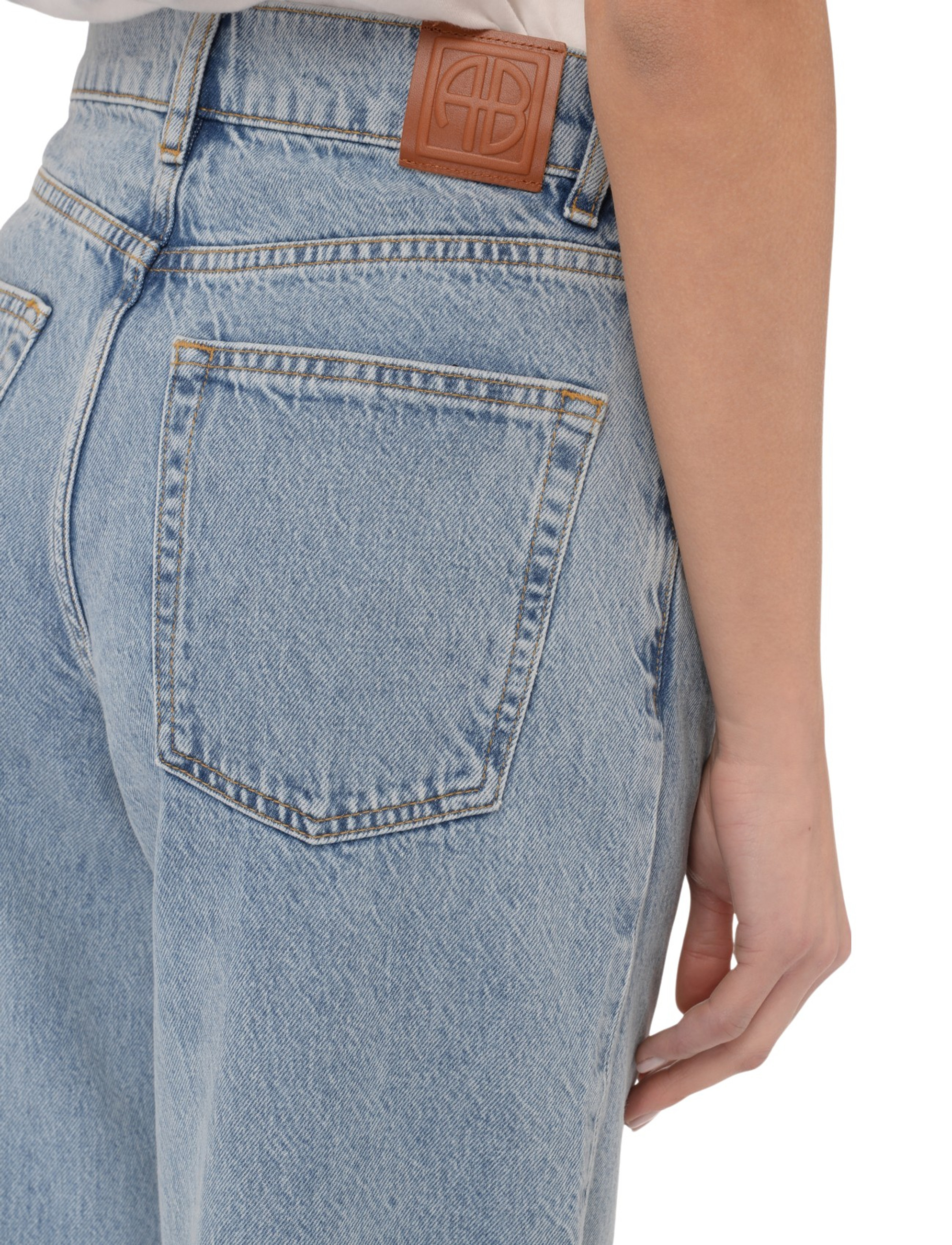 デニム・ジーパン ANINE BING Woman Jeans Blue A0610396 WHD63 Jean Anine Bing Brie en denim bleu clair | H-Brands