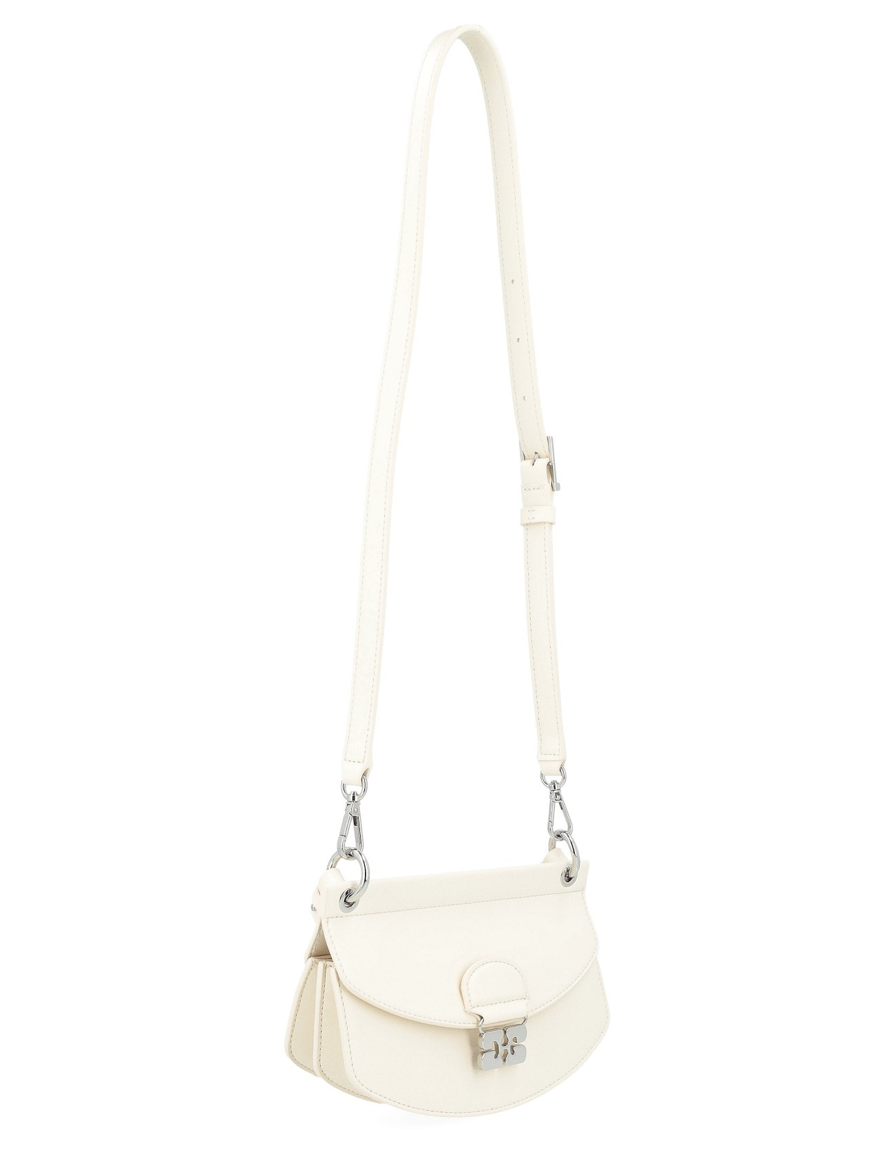 Ganni Mini White Leather Bag | H-Brands