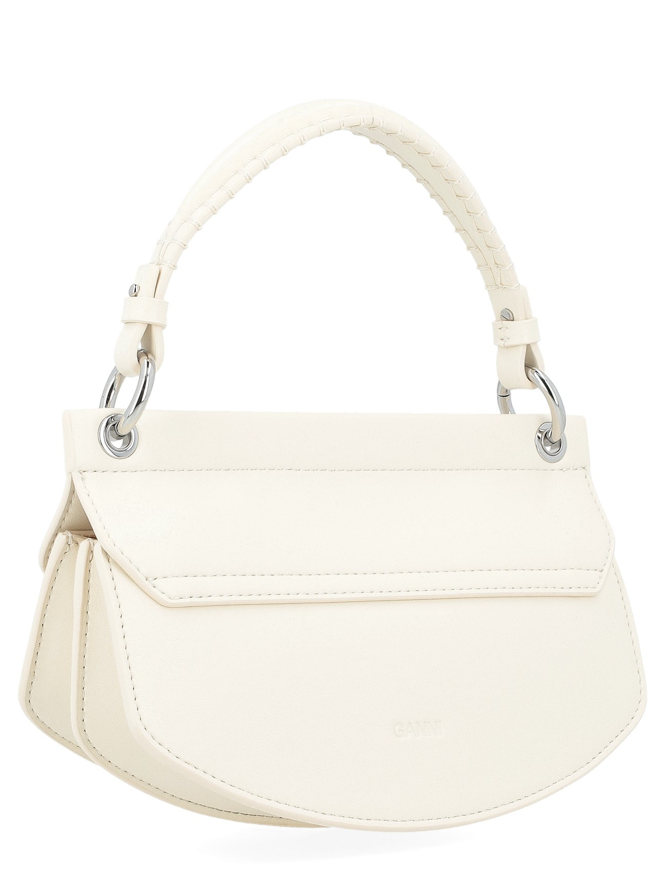 Ganni Mini White Leather Bag | H-Brands