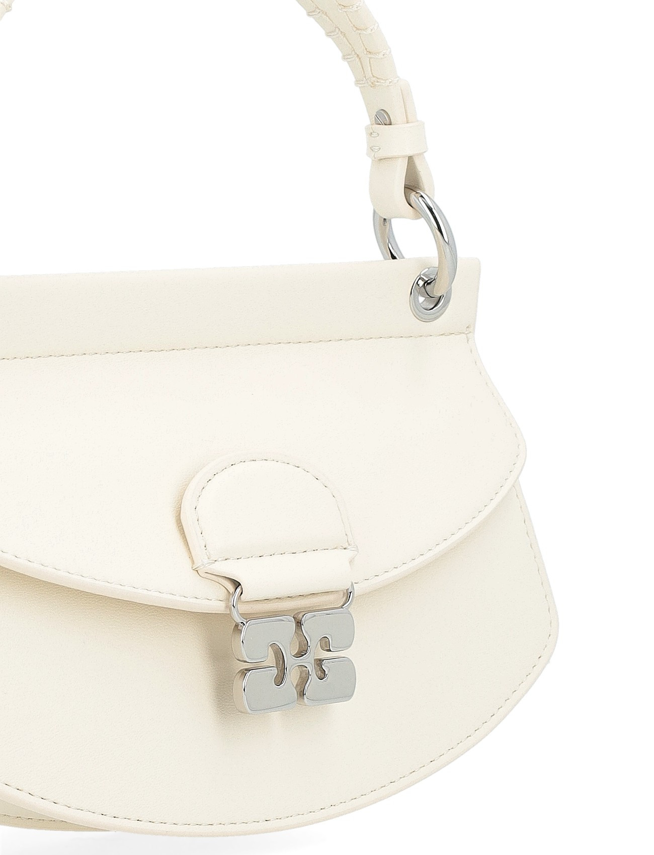 Ganni Mini White Leather Bag | H-Brands