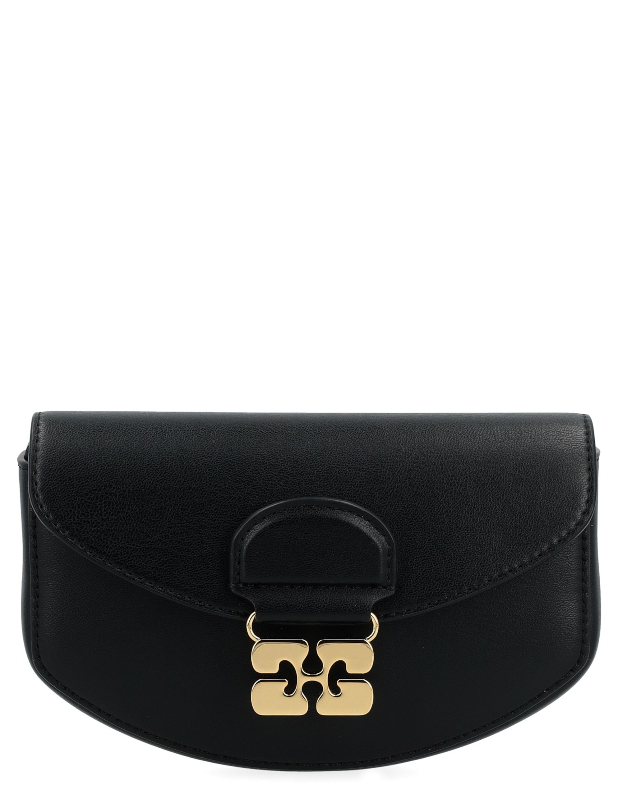 Ganni Apo-G Wallet On Chain Bag in Black Leather | H-Brands Ganni Apo-G Wallet On Chain Bag in Black Leather | H-Brands