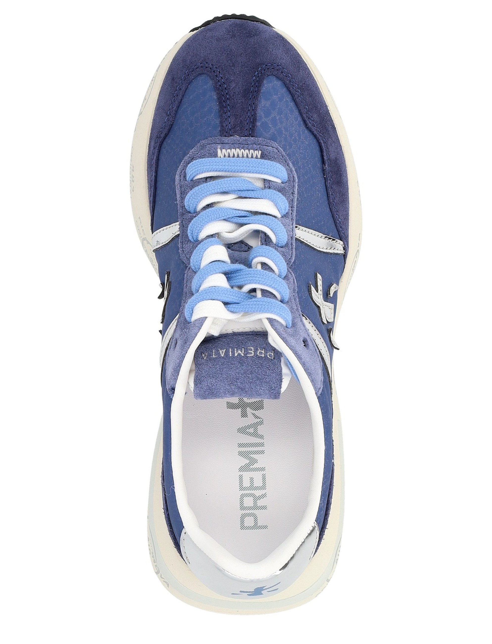 Premiata Cassie 7388 blue leather sneaker | H-Brands
