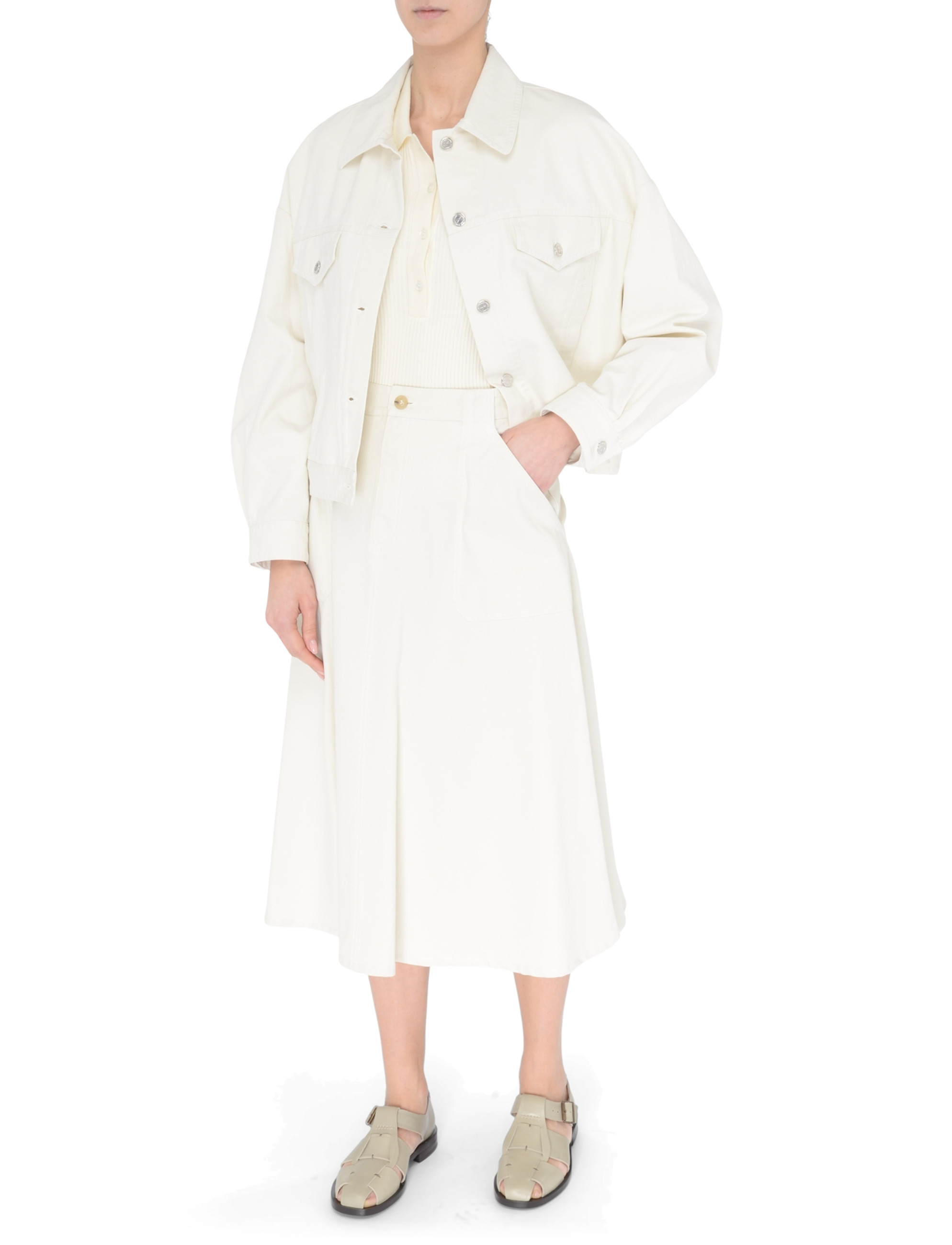 ジャケット A.P.C. Woman Jacket White COGBJF02905 AAC Cally jacket | Canvas | A.P.C. Ready-to-Wear