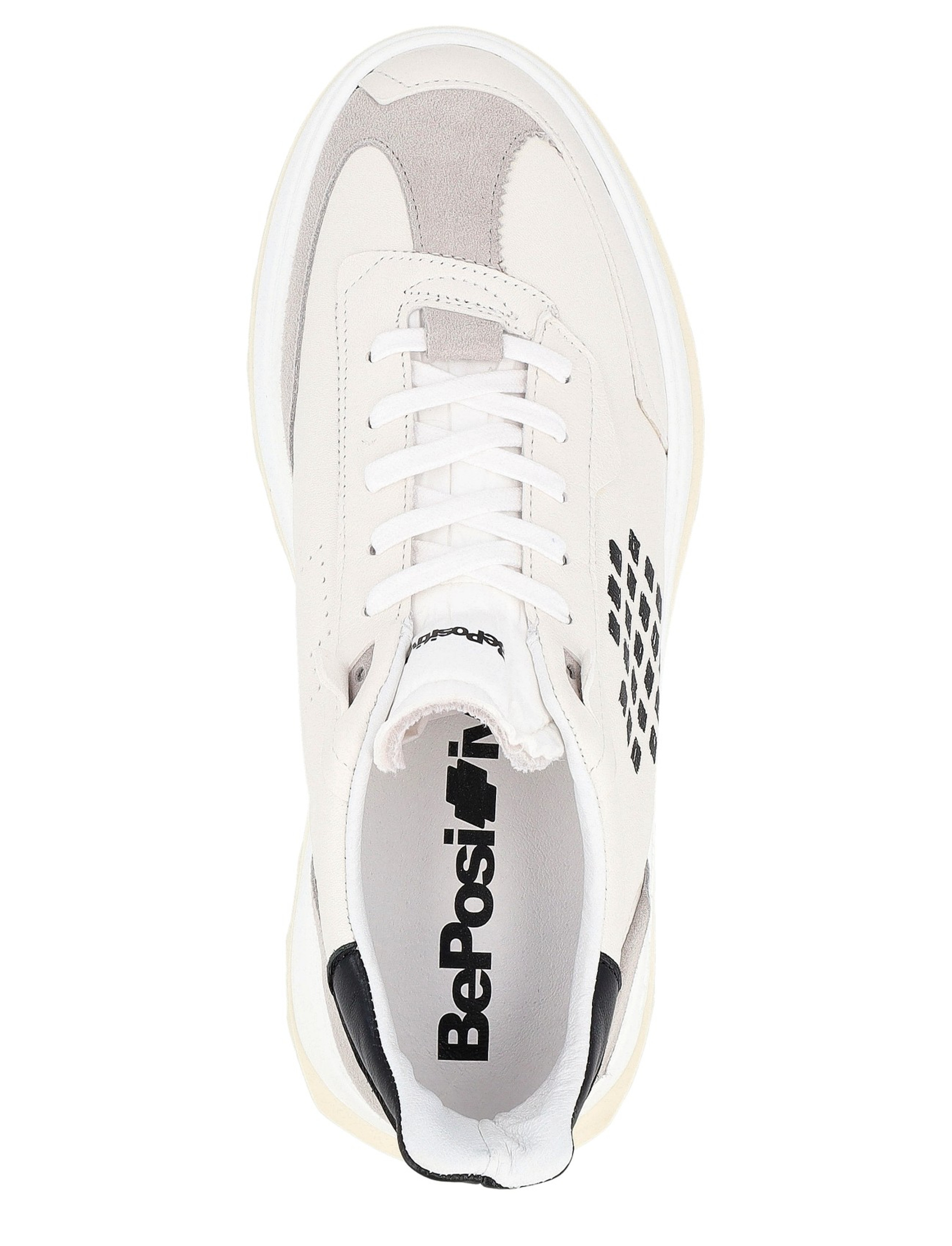 スニーカー Bepositive S4WOCUPRACE01/LES Sneakers Cuprace Wing - BePositive Cuprace Wing white leather sneaker | H-Brands