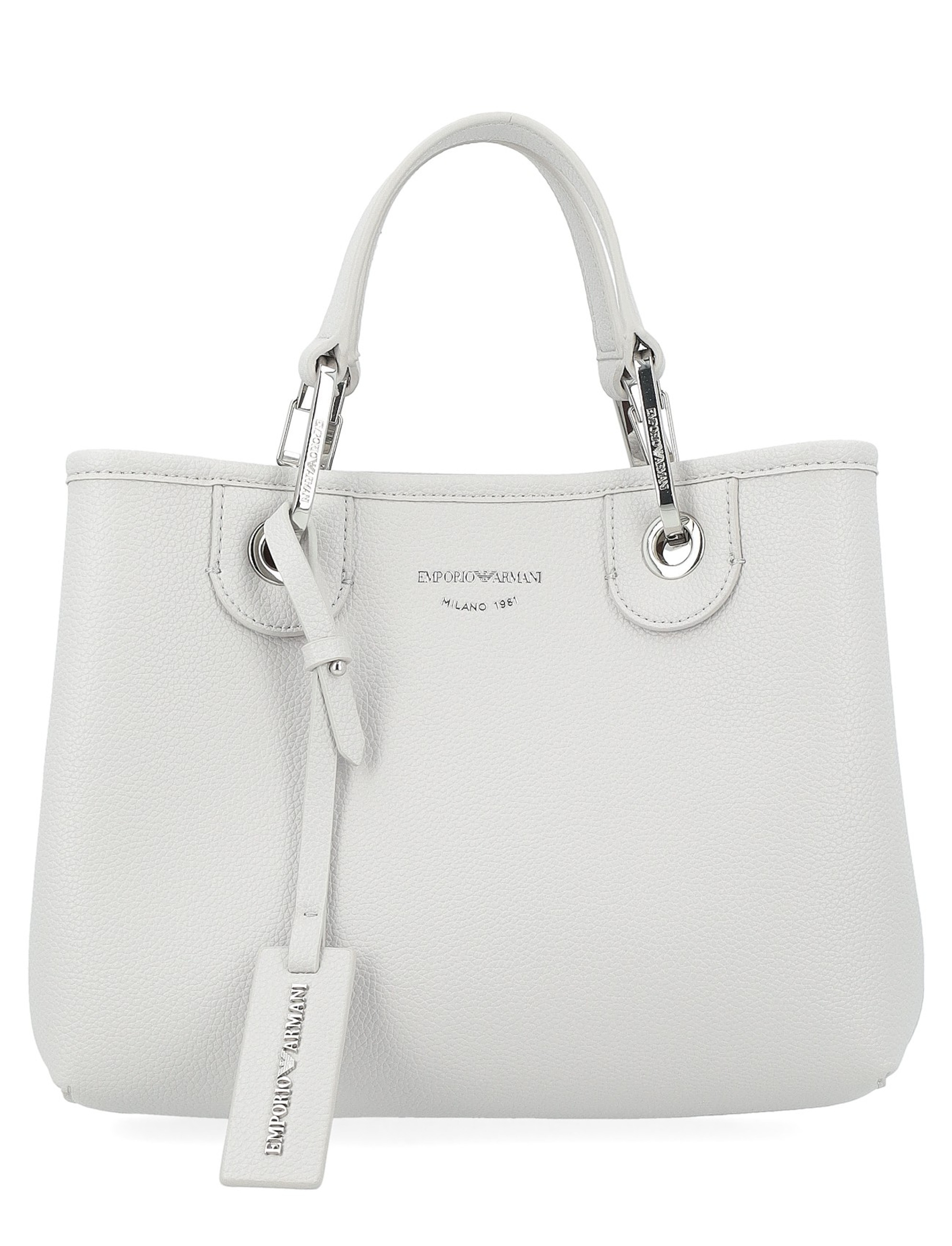 【美品】EMPORIO ARMANI ♡ MyEA Emporio Armani Shopper Myea bag in pearl gray vegan leather