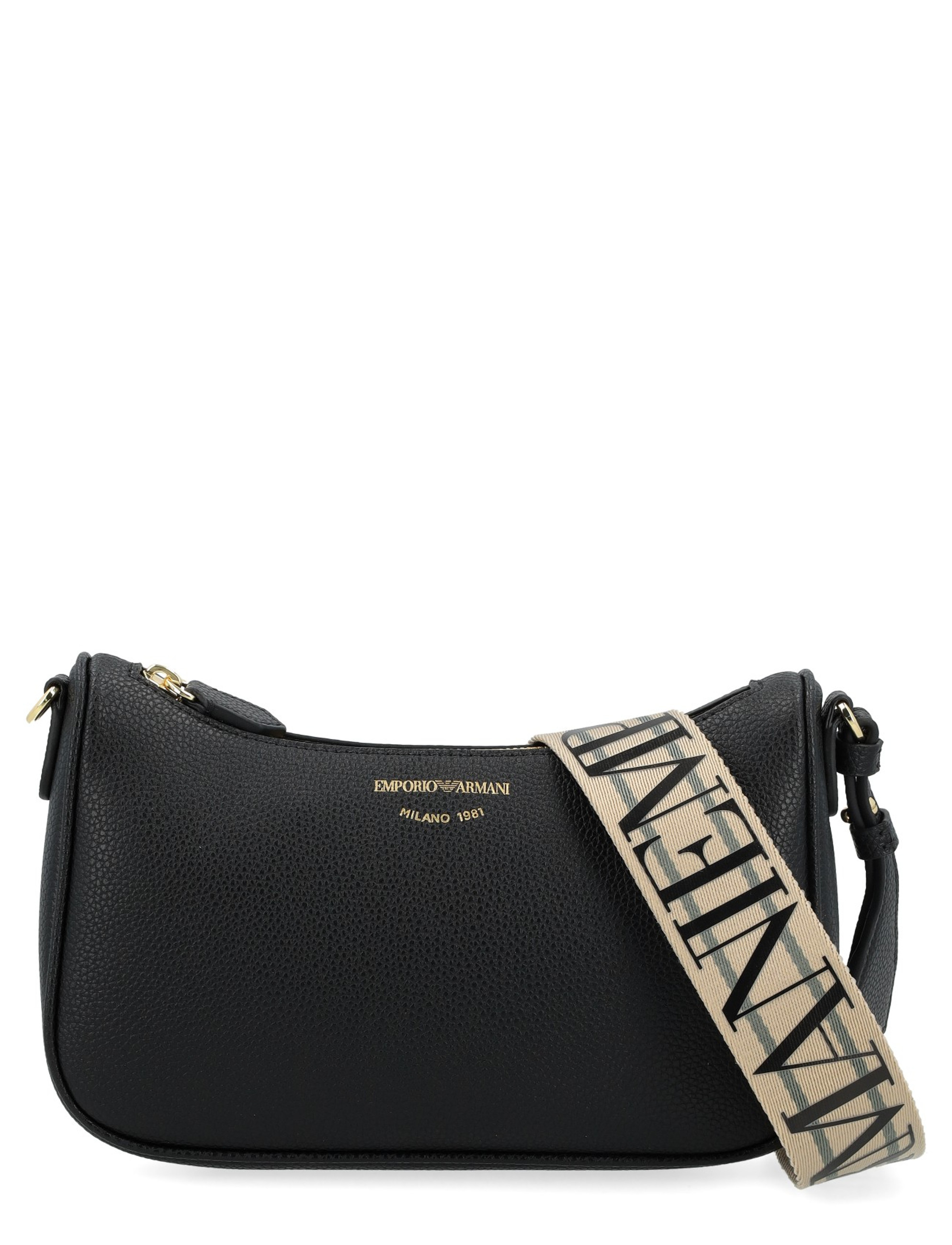 バッグ EMPORIO ARMANI leather shoulder bag Emporio Armani shoulder bag in black vegan leather | H-Brands