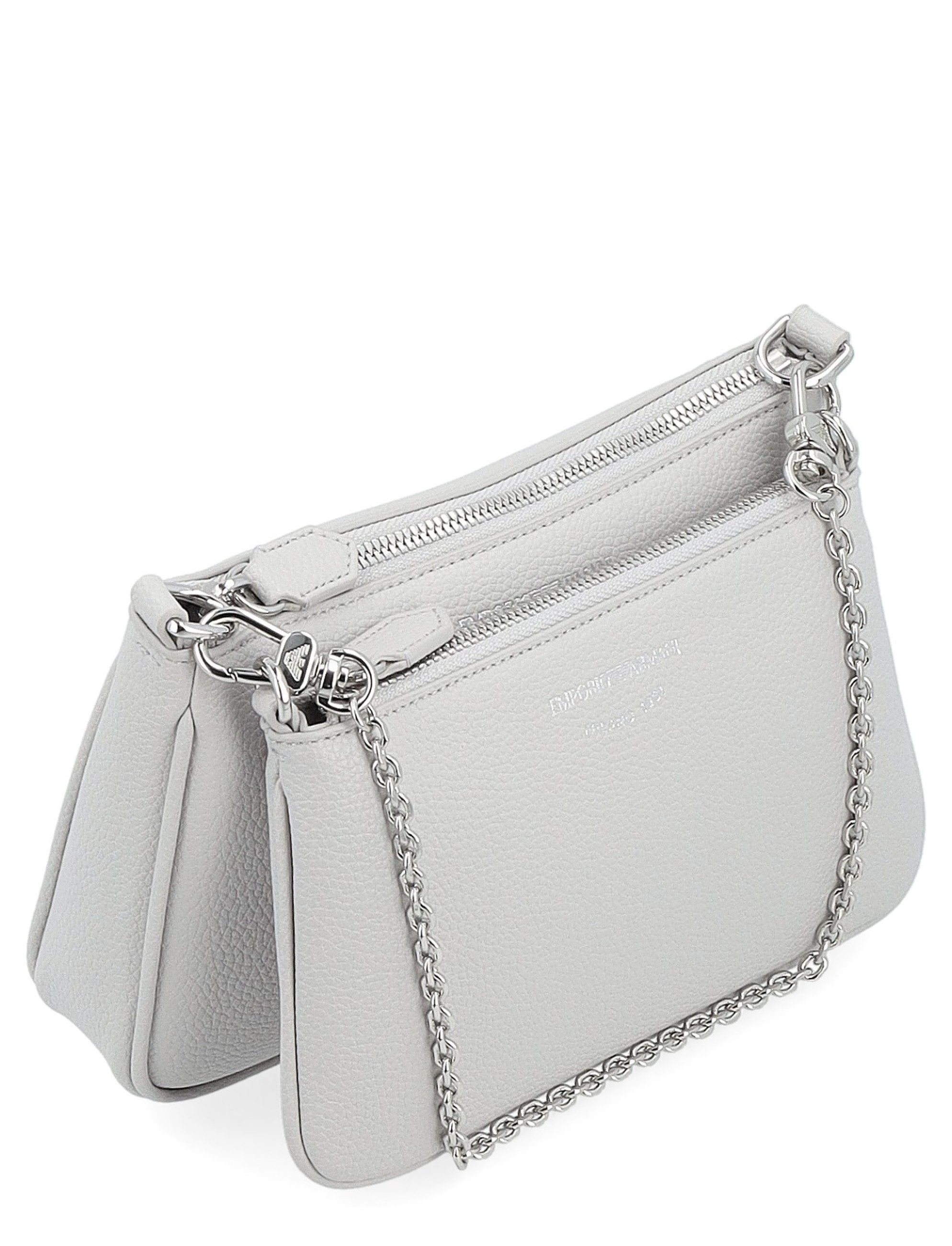 Emporio Armani Mini Bag Double vegan leather pearl gray | H