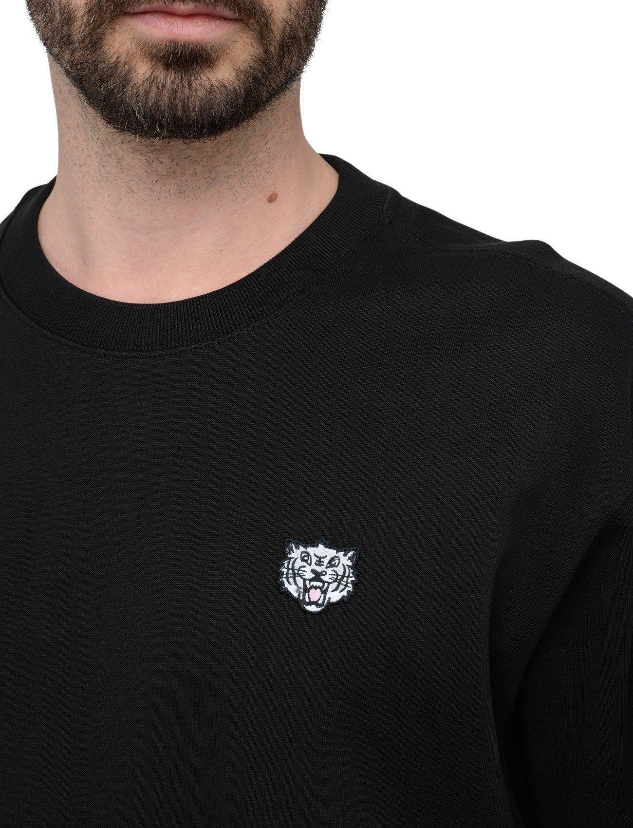 Kenzo Tiger Black Cotton Sweatshirt | H-Brands