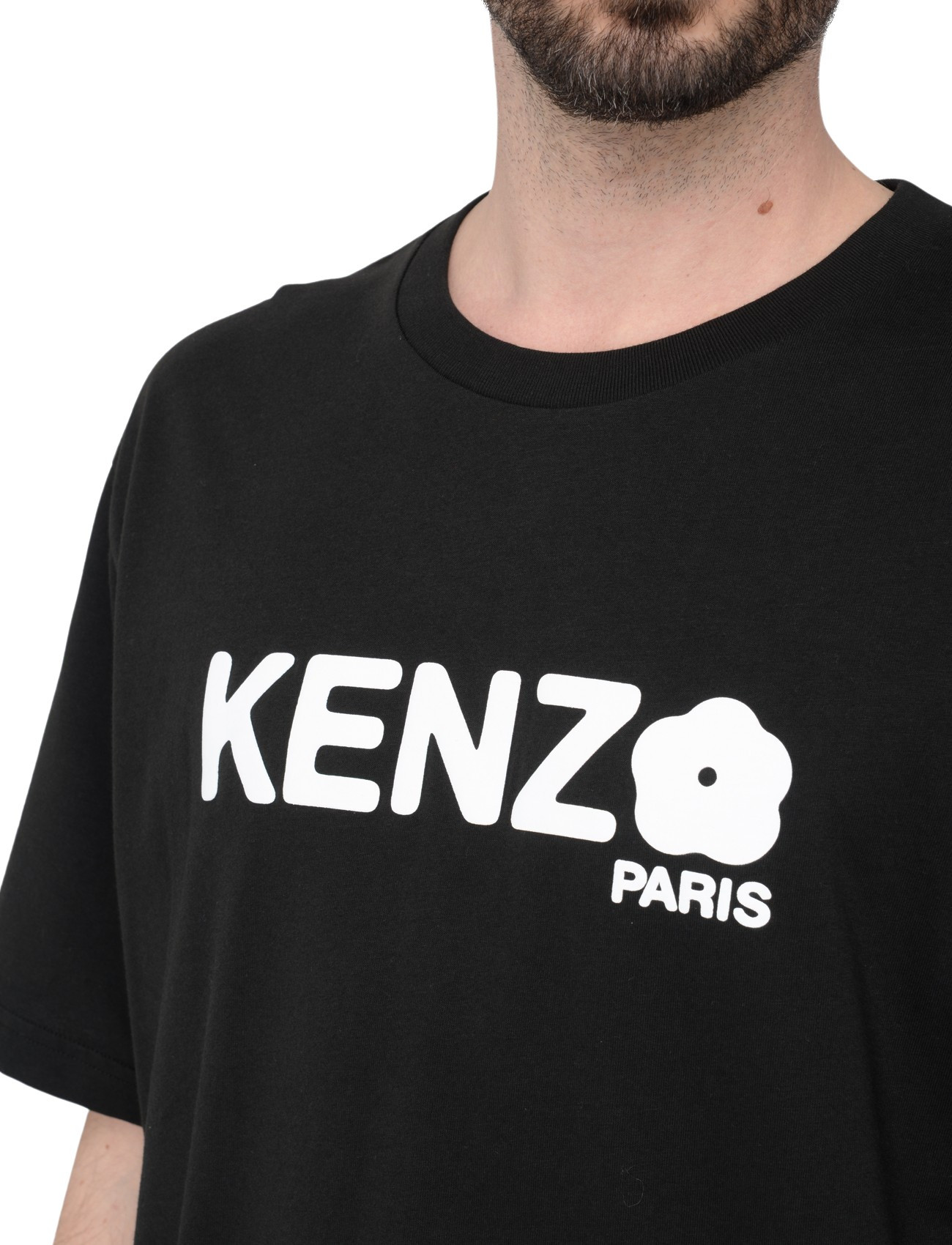 Kenzo Flower 2.0 Oversized T-Shirt in Black Cotton | H-Brands