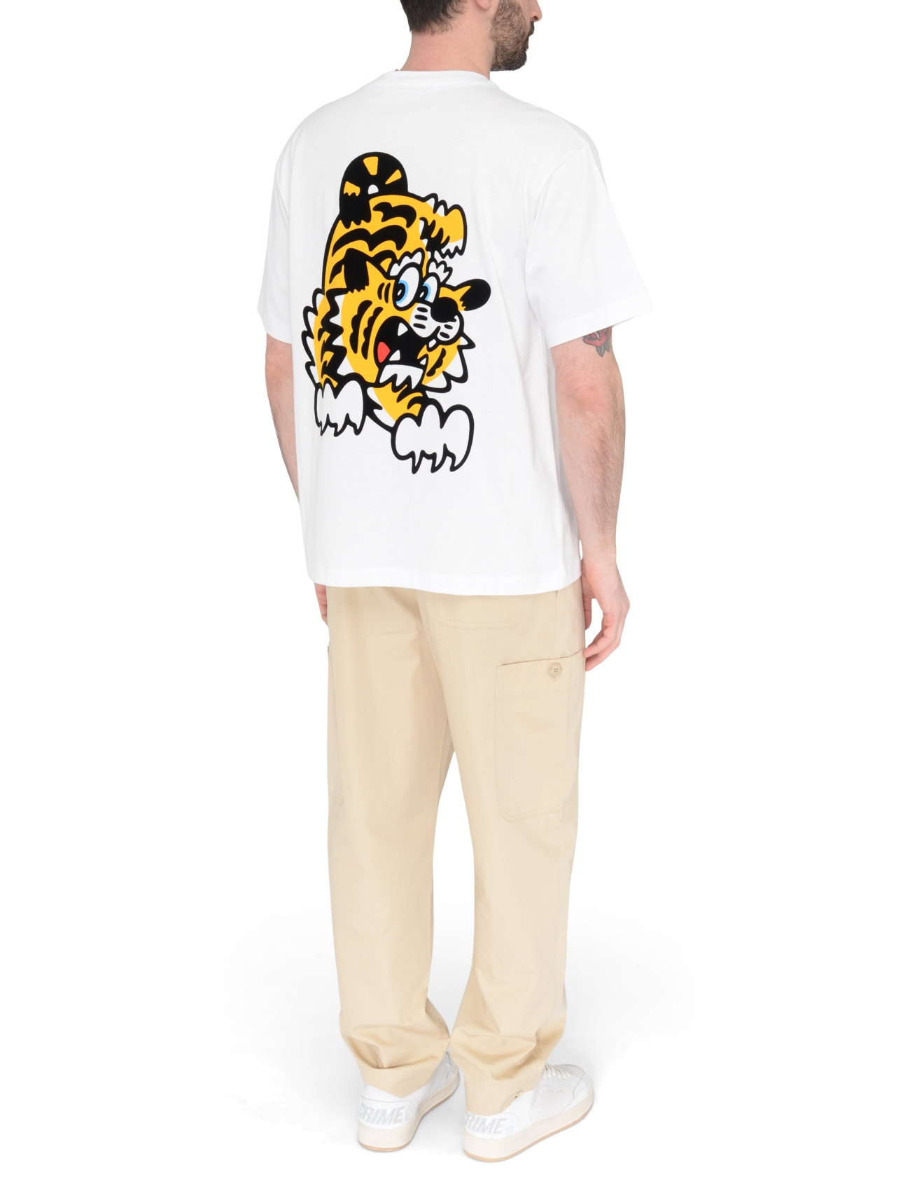 Kenzo Oversized T-Shirt Kenzo Verdi in white cotton | H-Brands