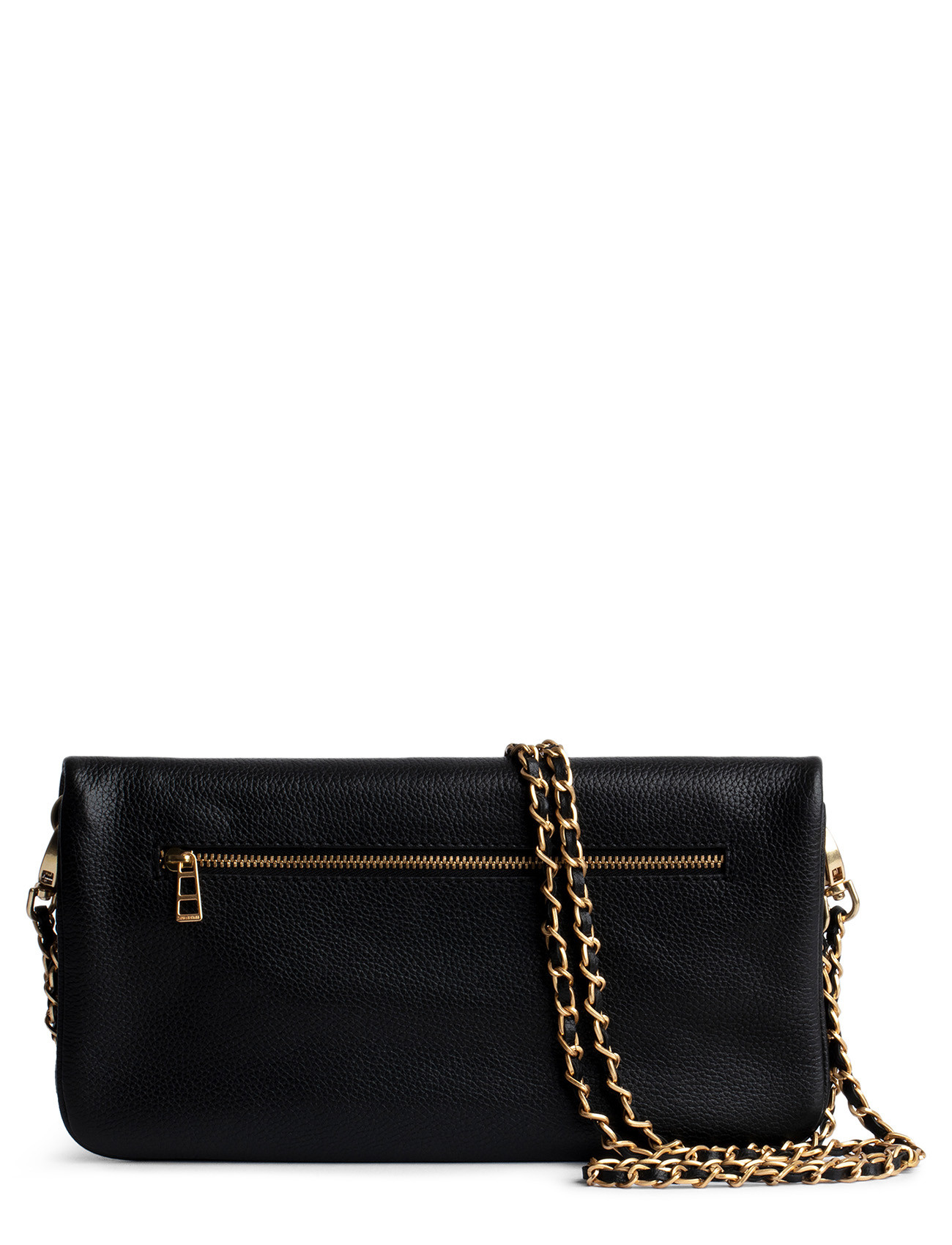 Zadig&Voltaire Rock Clutch in Black and Gold Leather | H-Brands