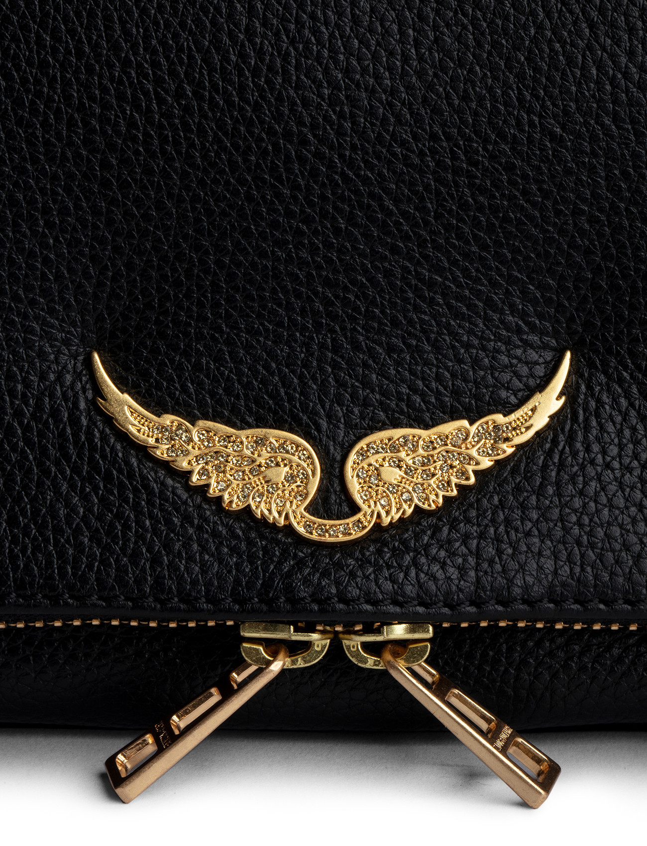 Zadig&Voltaire Rock Clutch in Black and Gold Leather | H-Brands
