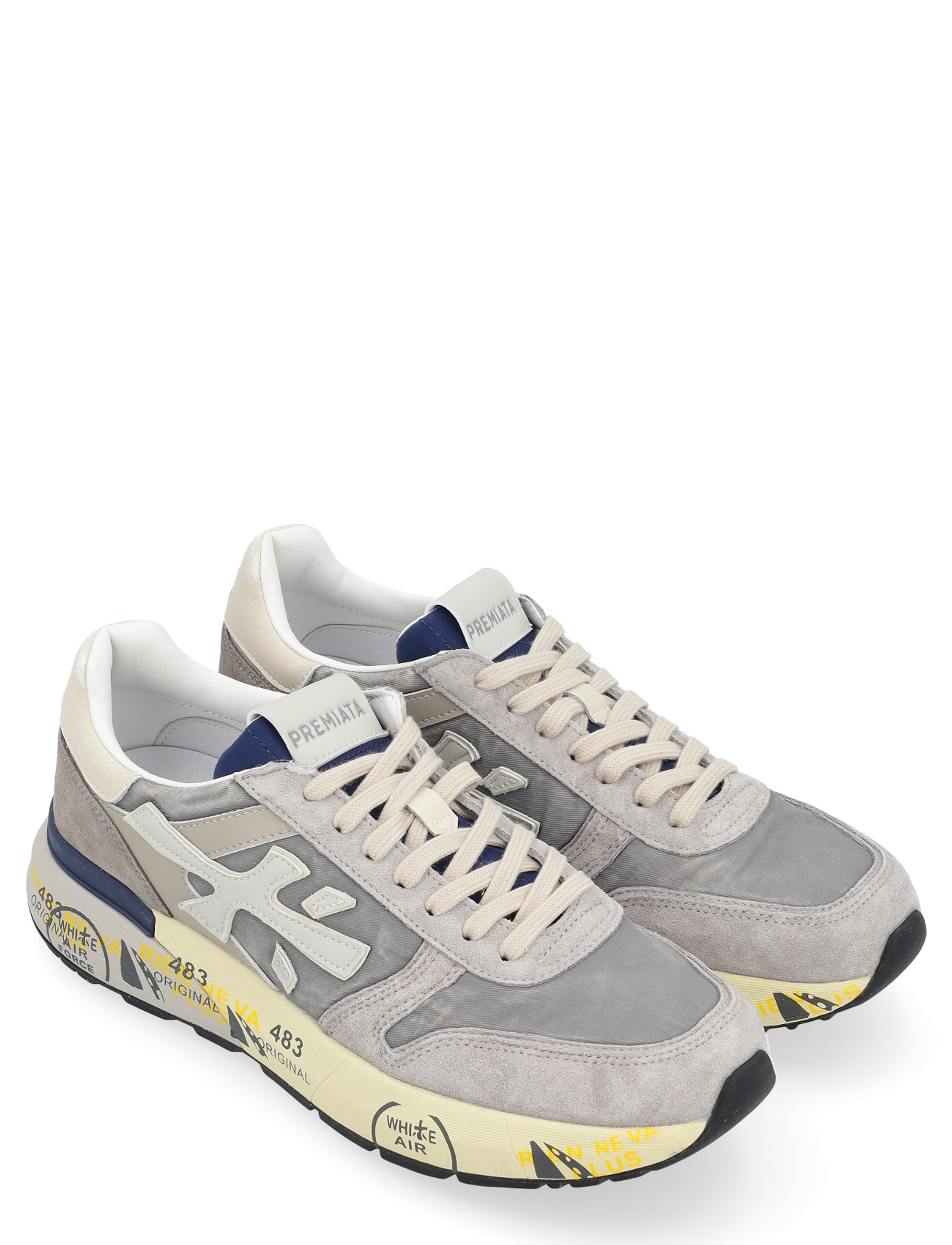 スニーカー PREMIATA Men Sneakers MICK7217 Grey Premiata Mick 7217 gray leather and fabric sneaker | H-Brands