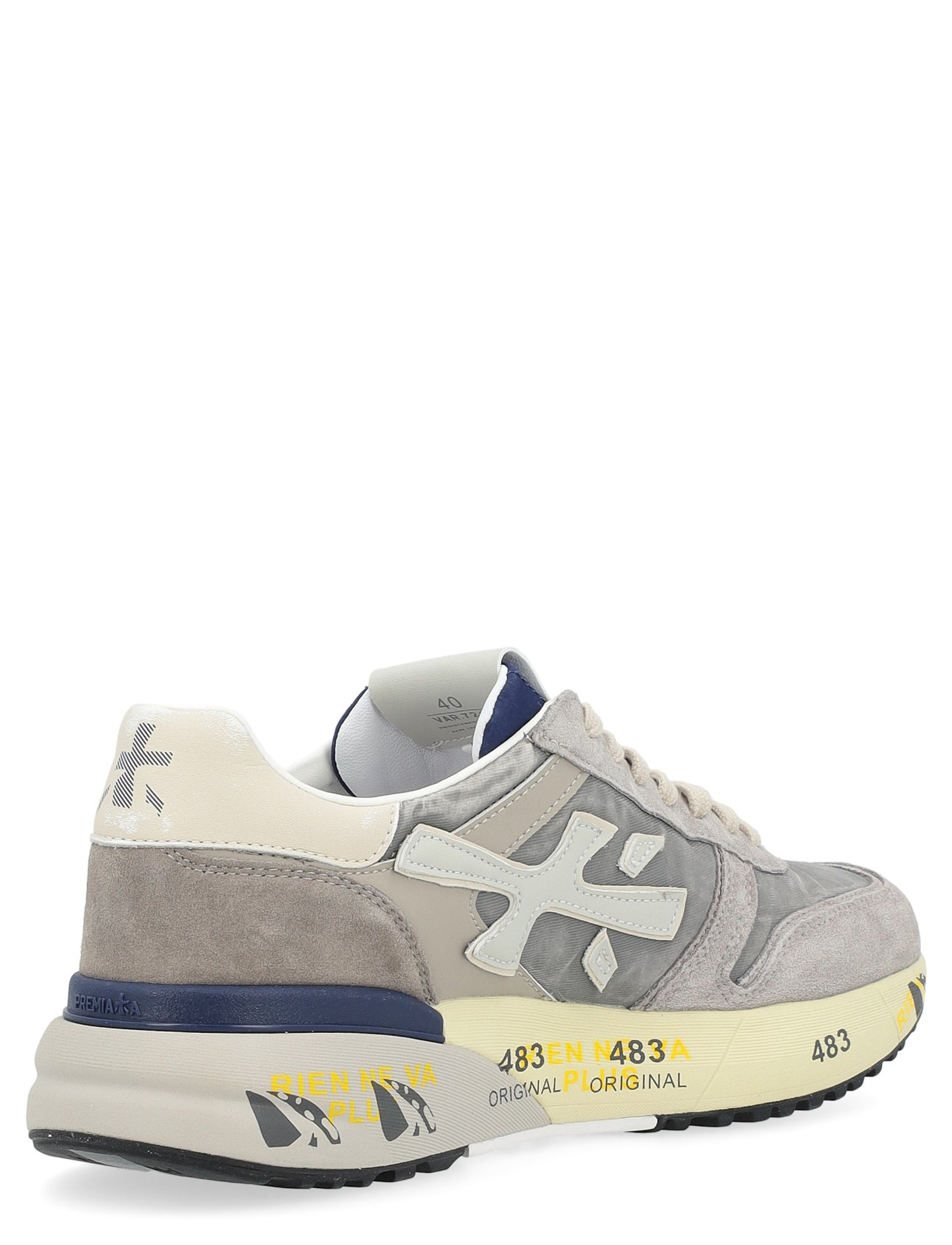 スニーカー PREMIATA Men Sneakers MICK7217 Grey Premiata Mick 7217 gray leather and fabric sneaker | H-Brands